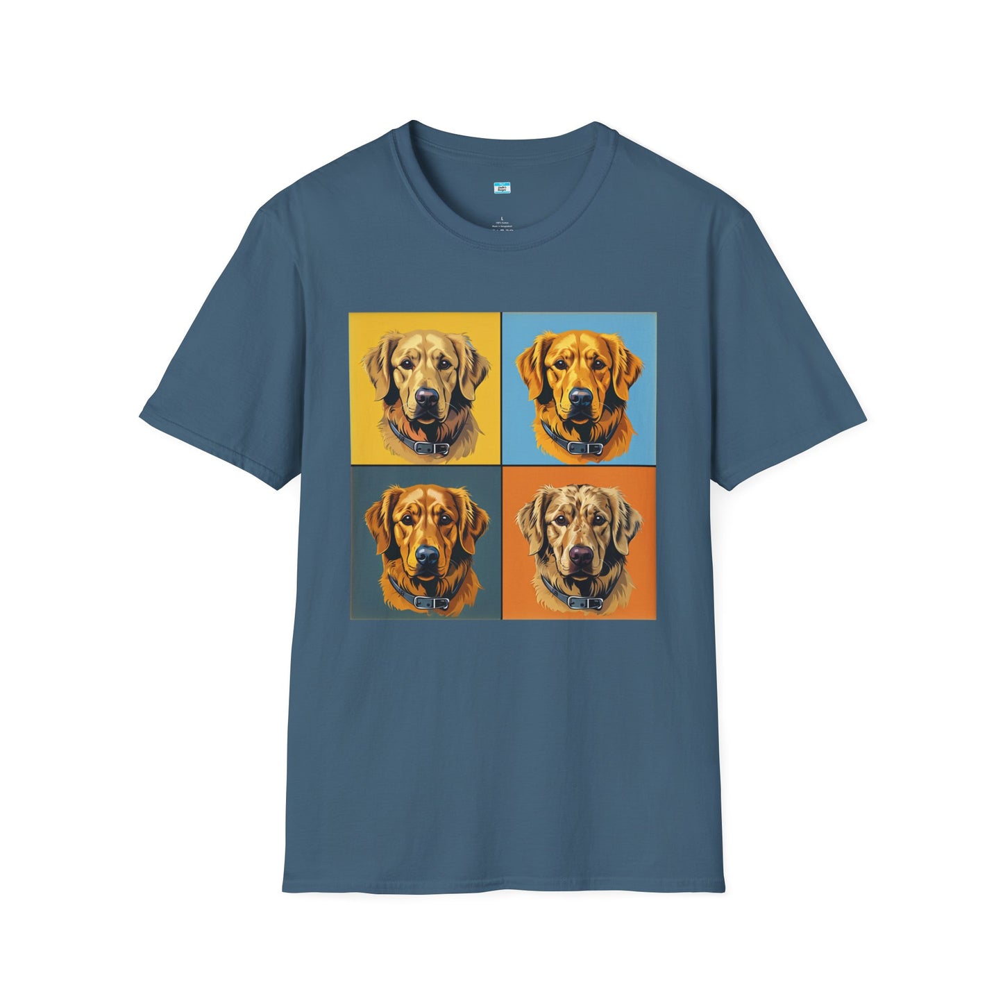 Pop Art Dog T-Shirt – Colorful Golden Retriever Graphic Tee for Dog Lovers