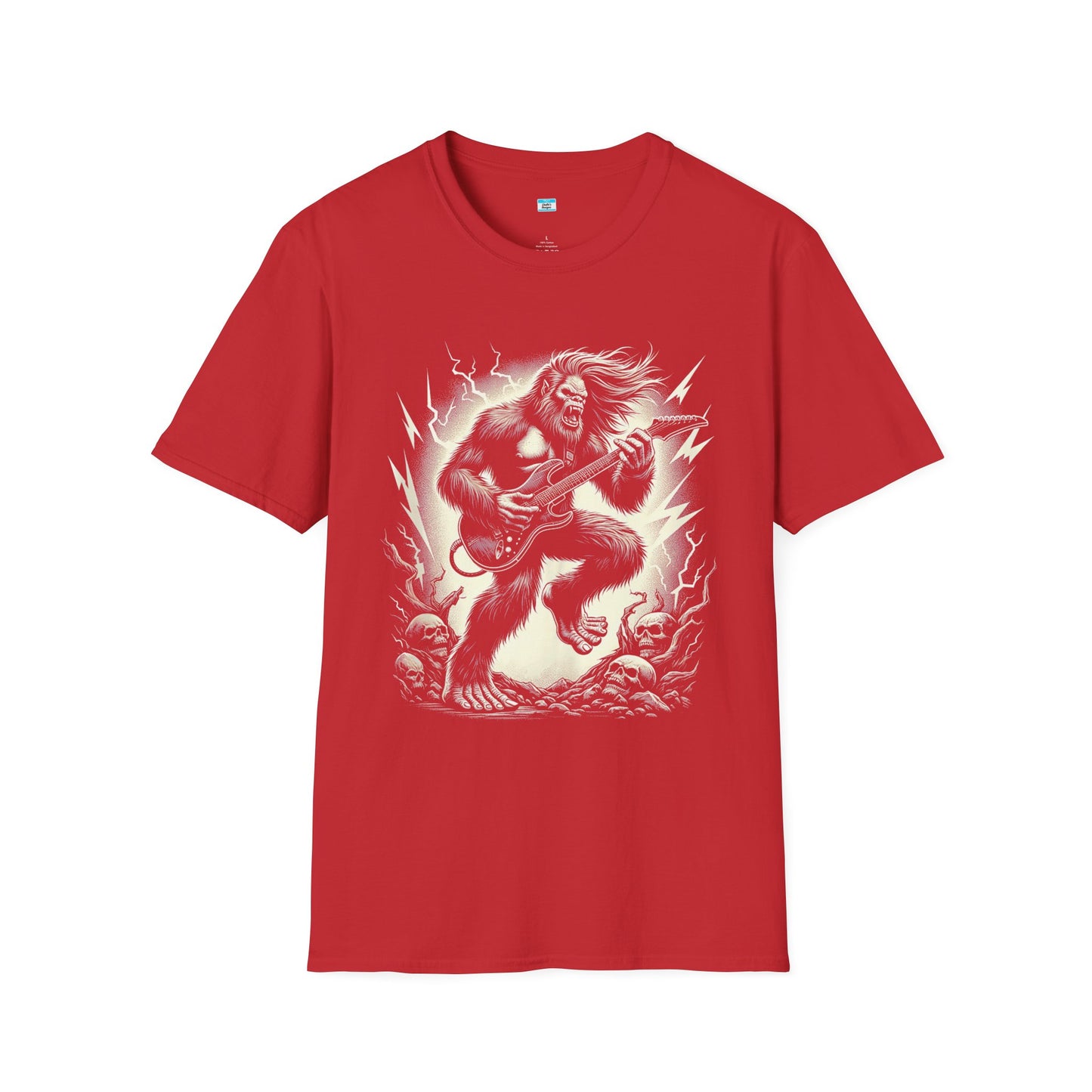 Metal Bigfoot T-Shirt β Funny Sasquatch Playing Guitar Rock Tee