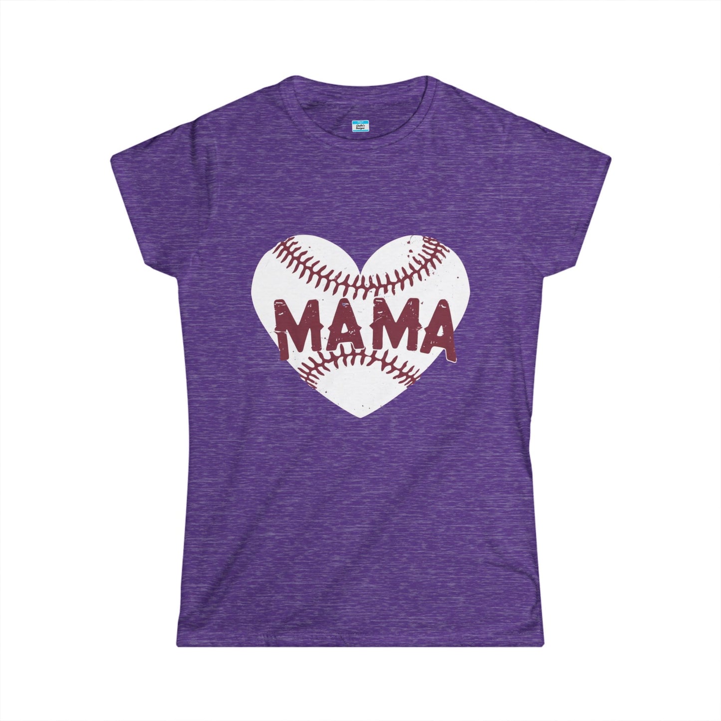 Baseball Mama T-Shirt β Heart Baseball Sports Mom Tee