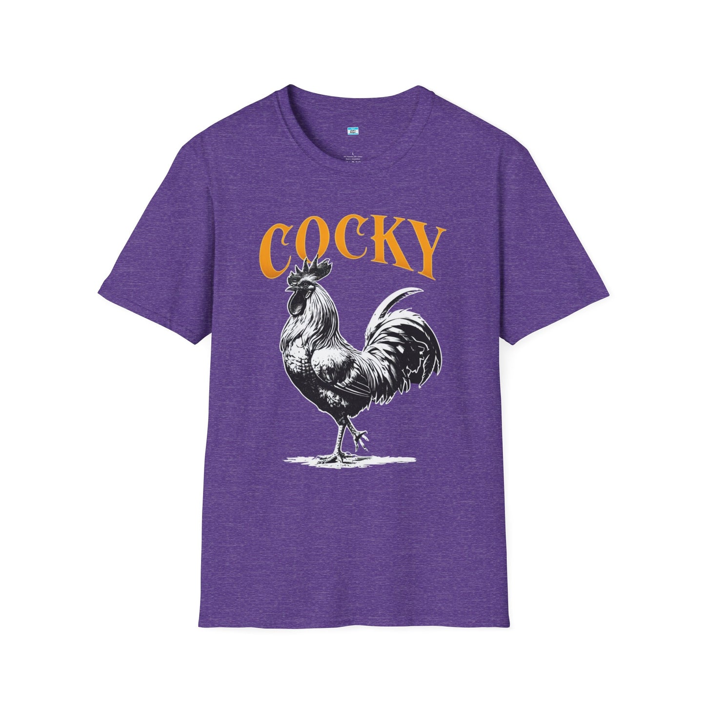 Cocky Rooster T-Shirt – Funny Farm Animal Graphic Tee, Bold Chicken Humor Shirt