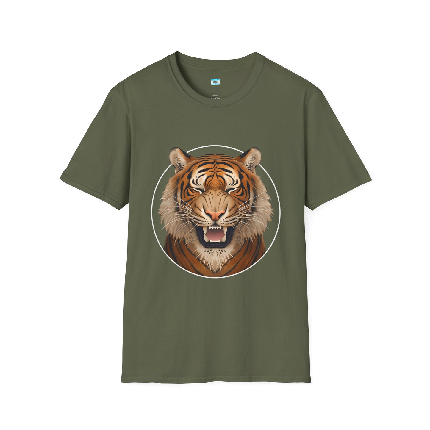 Roaring Tiger Face Graphic T-Shirt – Bold Wild Jungle Animal Tee for Men & Women
