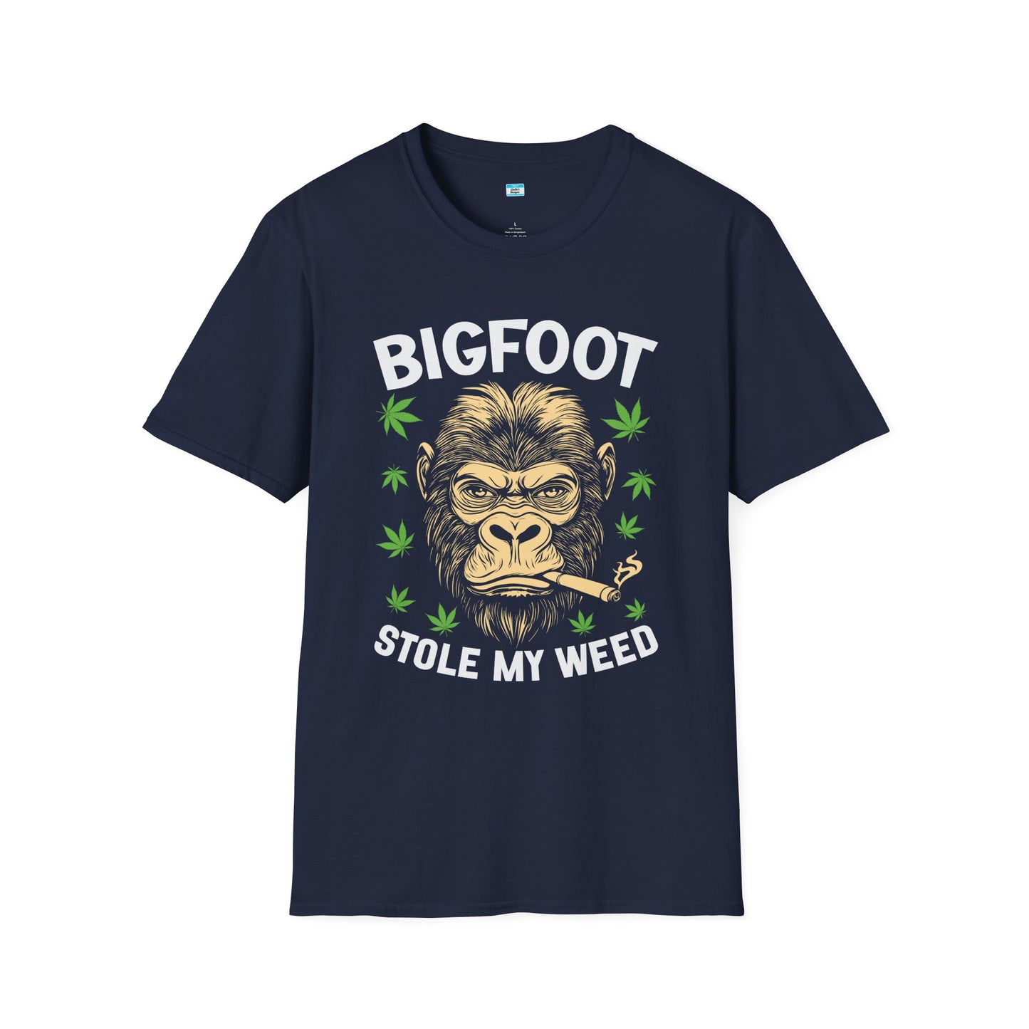 Bigfoot Stole My Weed T-Shirt, Funny 420 Sasquatch Humor Tee