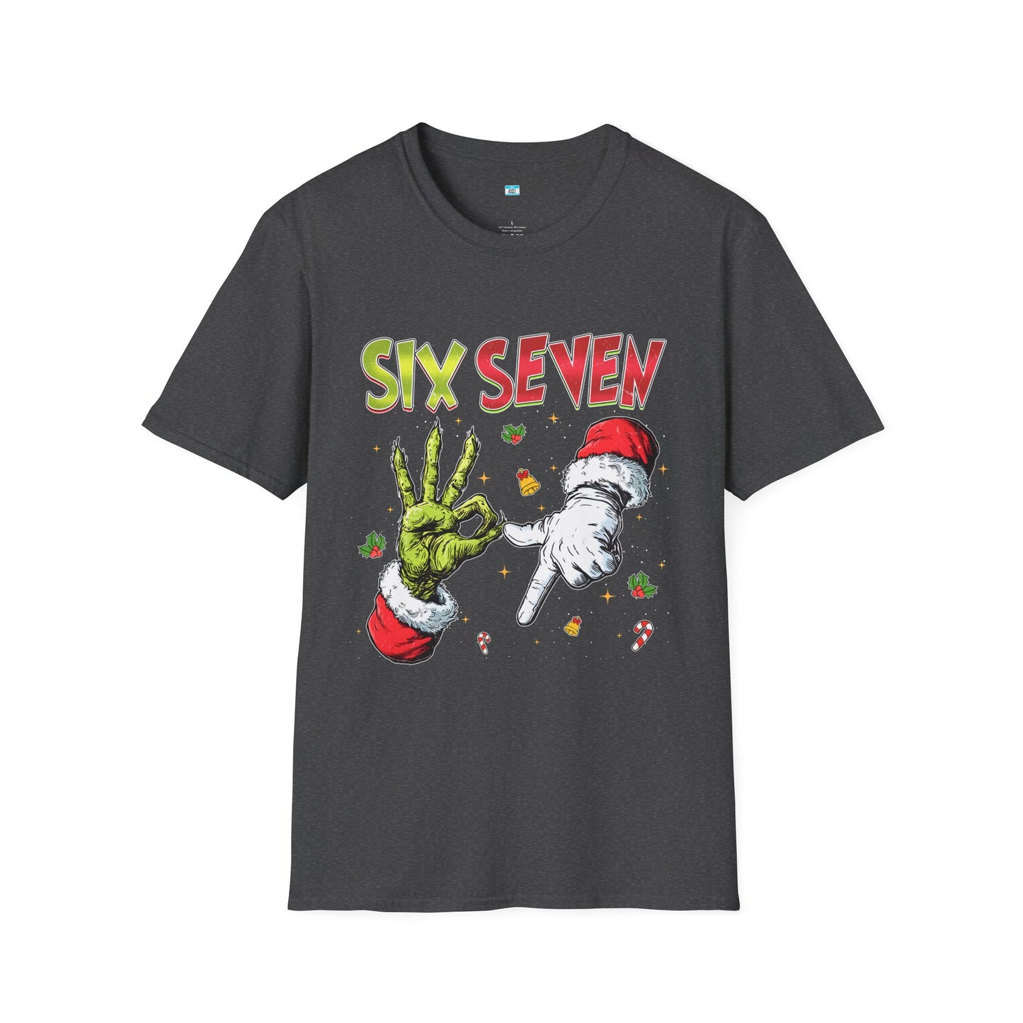 Funny Six Seven Christmas Shirt β Santa & Green Hand Holiday Humor Tee
