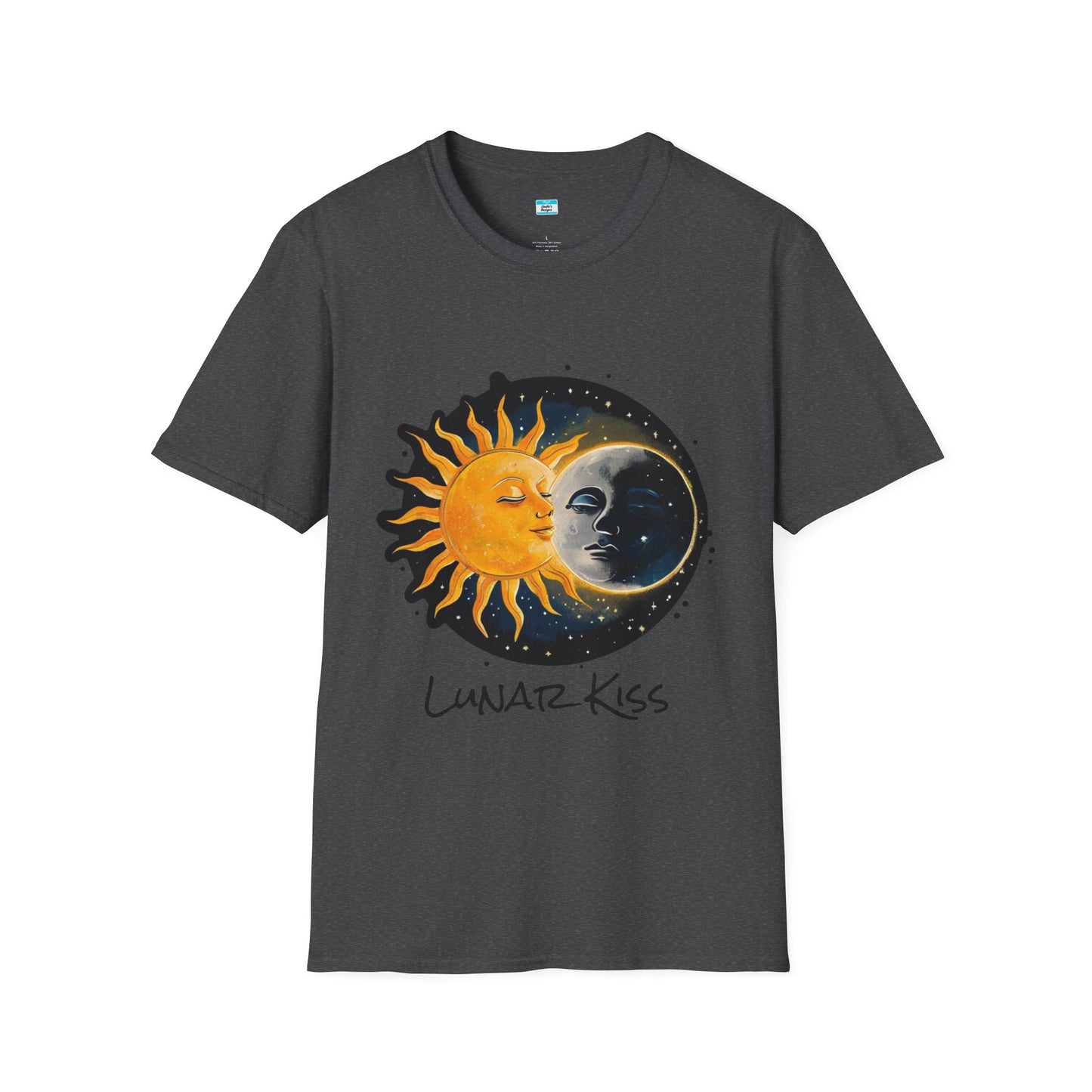 Lunar Kiss T-Shirt β Romantic Sun and Moon Celestial Graphic Tee