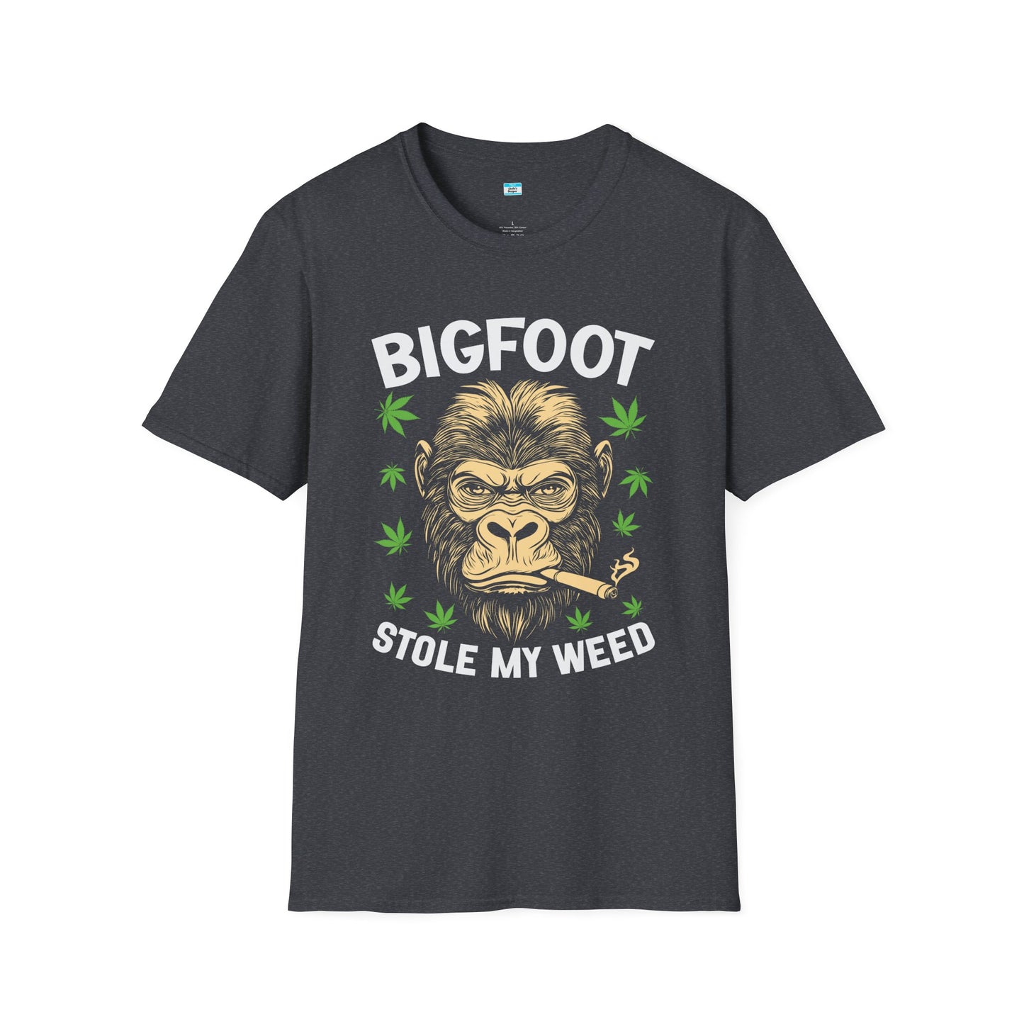 Bigfoot Stole My Weed T-Shirt, Funny 420 Sasquatch Humor Tee