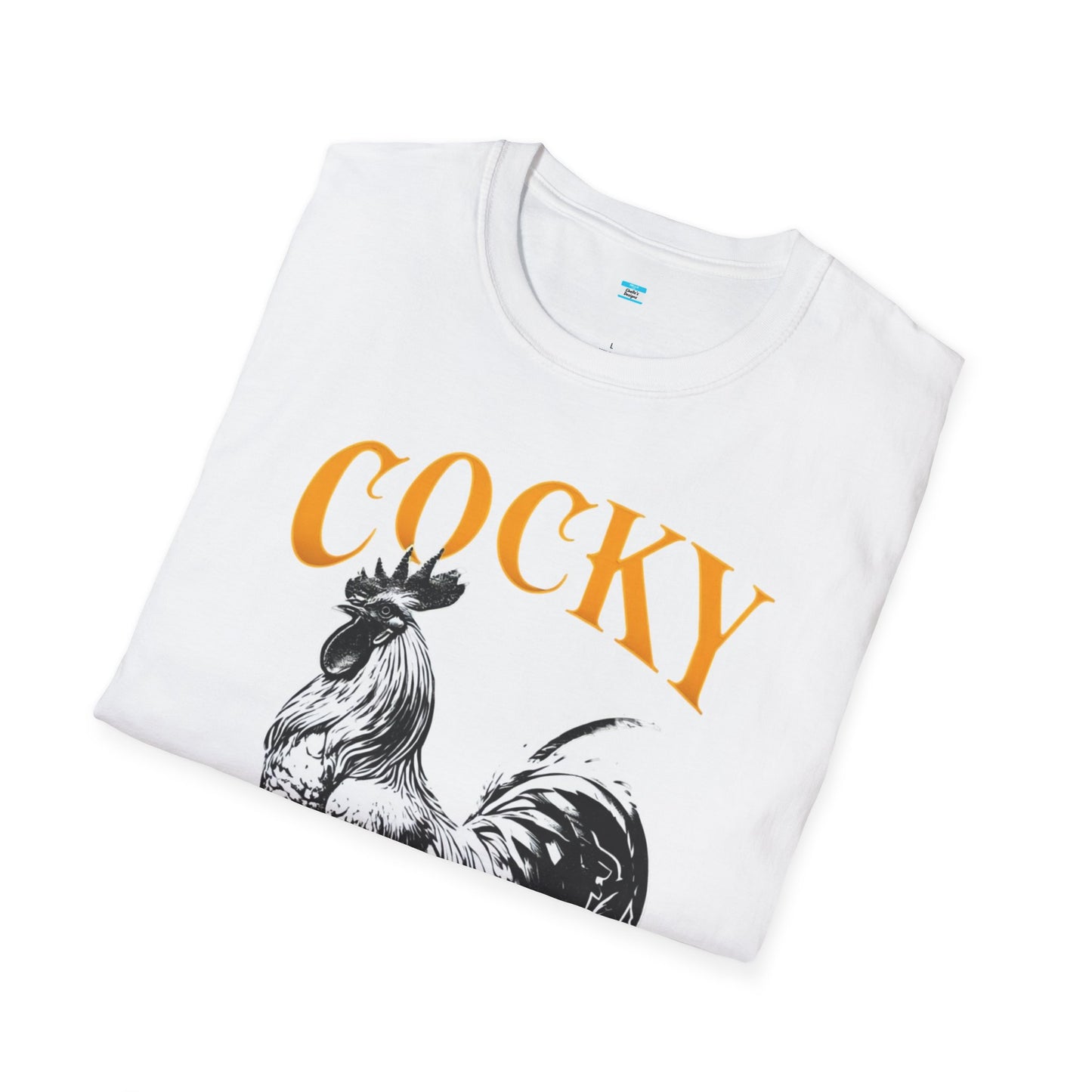 Cocky Rooster T-Shirt – Funny Farm Animal Graphic Tee, Bold Chicken Humor Shirt