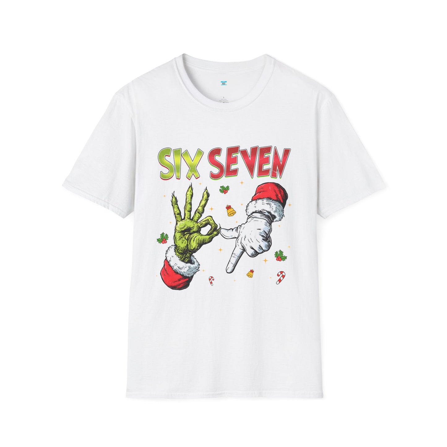 Funny Six Seven Christmas Shirt β Santa & Green Hand Holiday Humor Tee