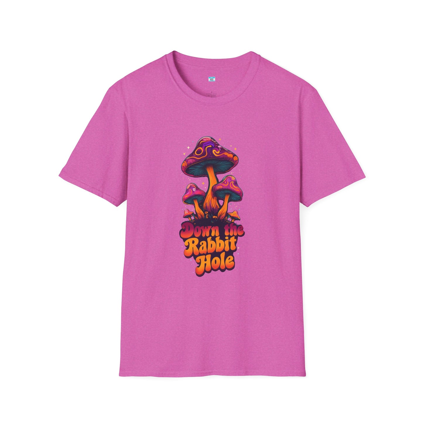 Down the Rabbit Hole T-Shirt – Trippy Psychedelic Mushroom Graphic Tee