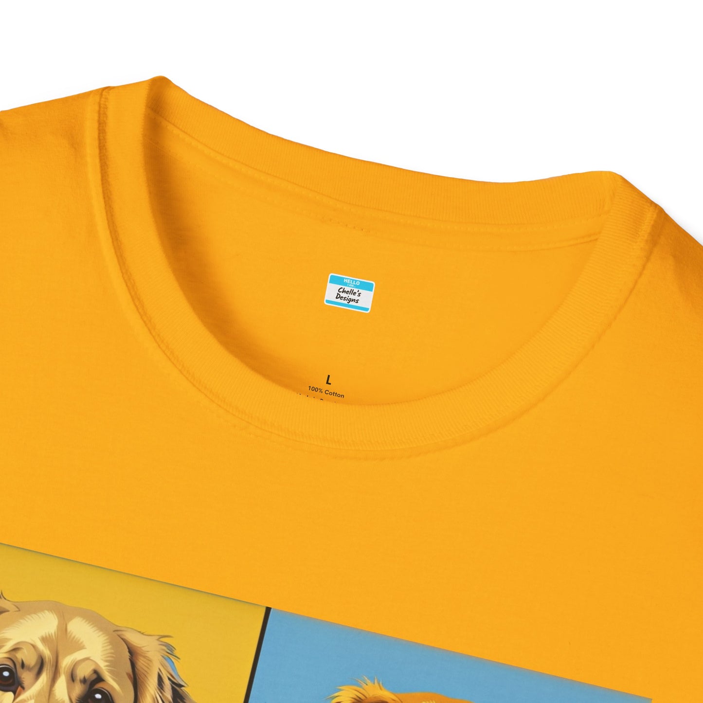Pop Art Dog T-Shirt – Colorful Golden Retriever Graphic Tee for Dog Lovers