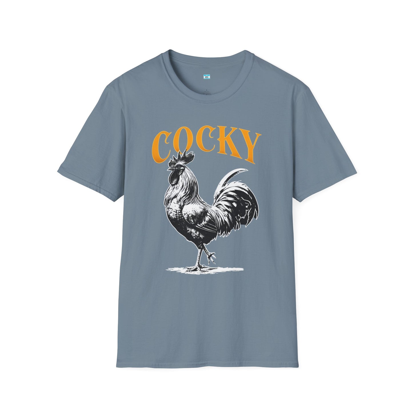 Cocky Rooster T-Shirt – Funny Farm Animal Graphic Tee, Bold Chicken Humor Shirt