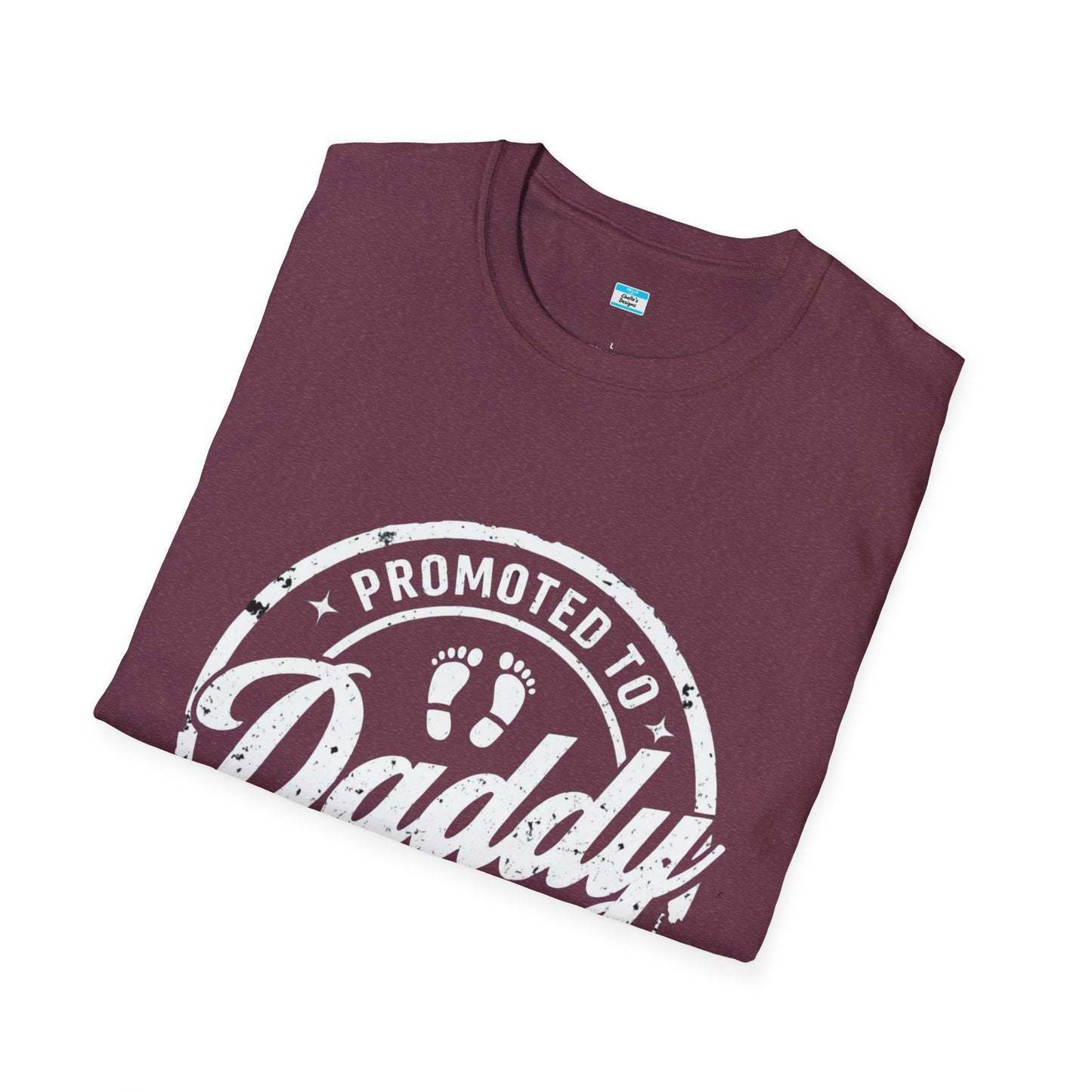 Promoted to Daddy Est. 2025 T-Shirt – New Dad Gift, First Father’s Day Tee, Best Dad Ever Shirt