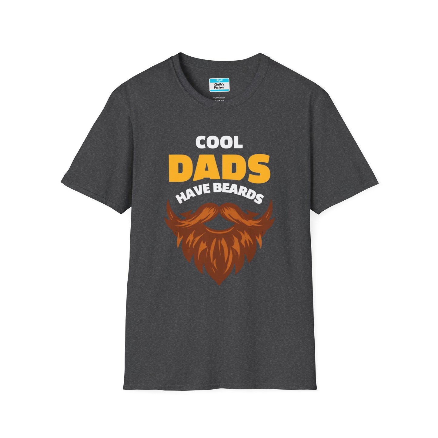 Cool Dads Have Brown Beards T-Shirt | Funny Father’s Day Gift Beard Graphic Tee