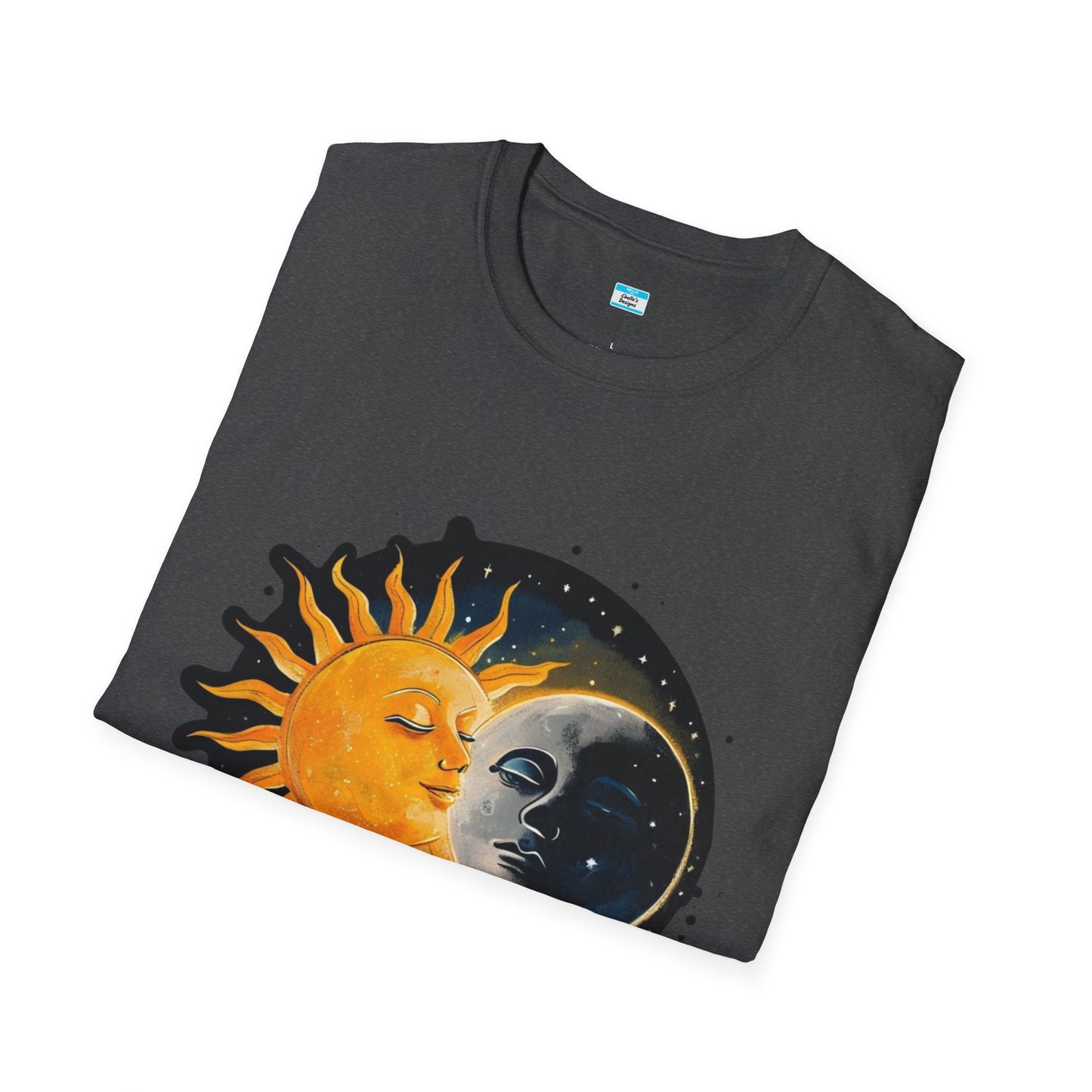 Lunar Kiss T-Shirt β Romantic Sun and Moon Celestial Graphic Tee