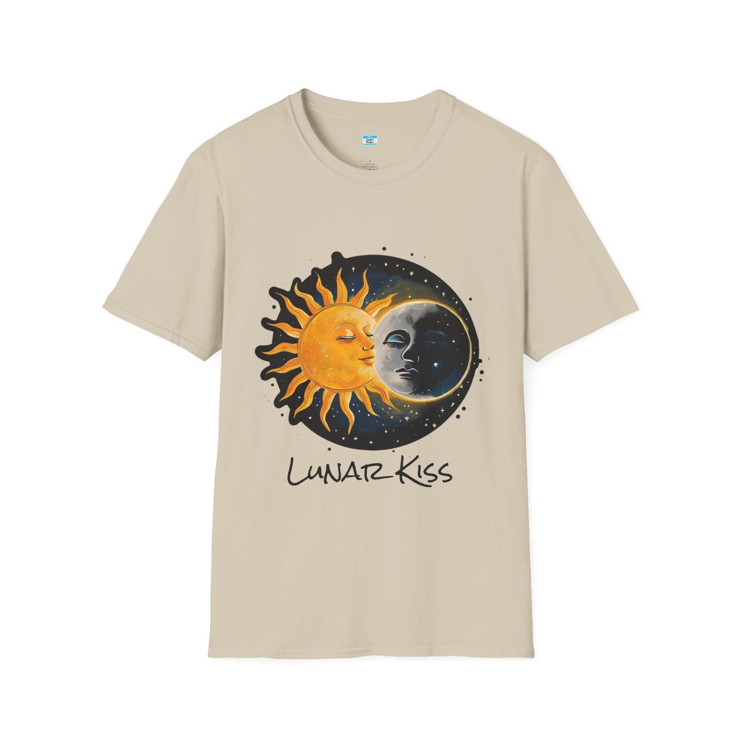 Lunar Kiss T-Shirt β Romantic Sun and Moon Celestial Graphic Tee