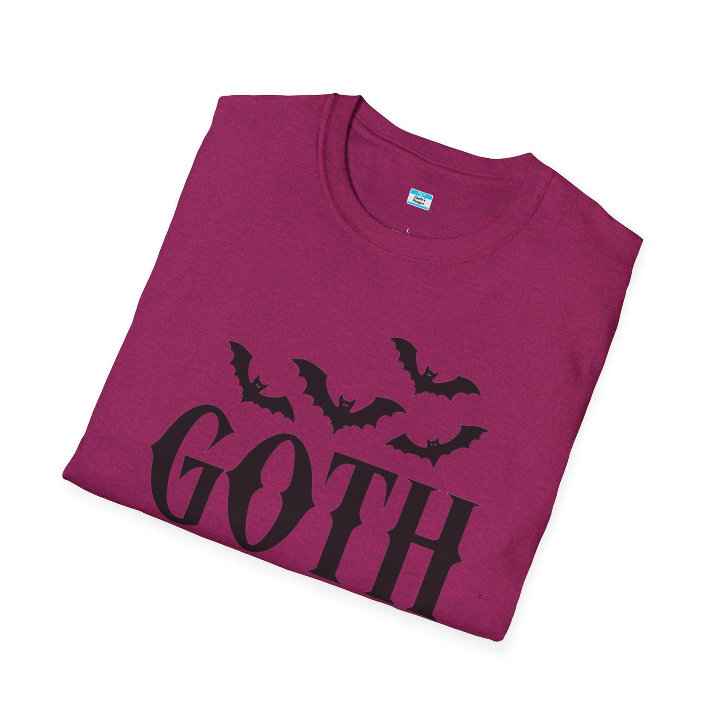 Goth Mama T-Shirt β Moon Phase & Bat Graphic Tee for Spooky Moms