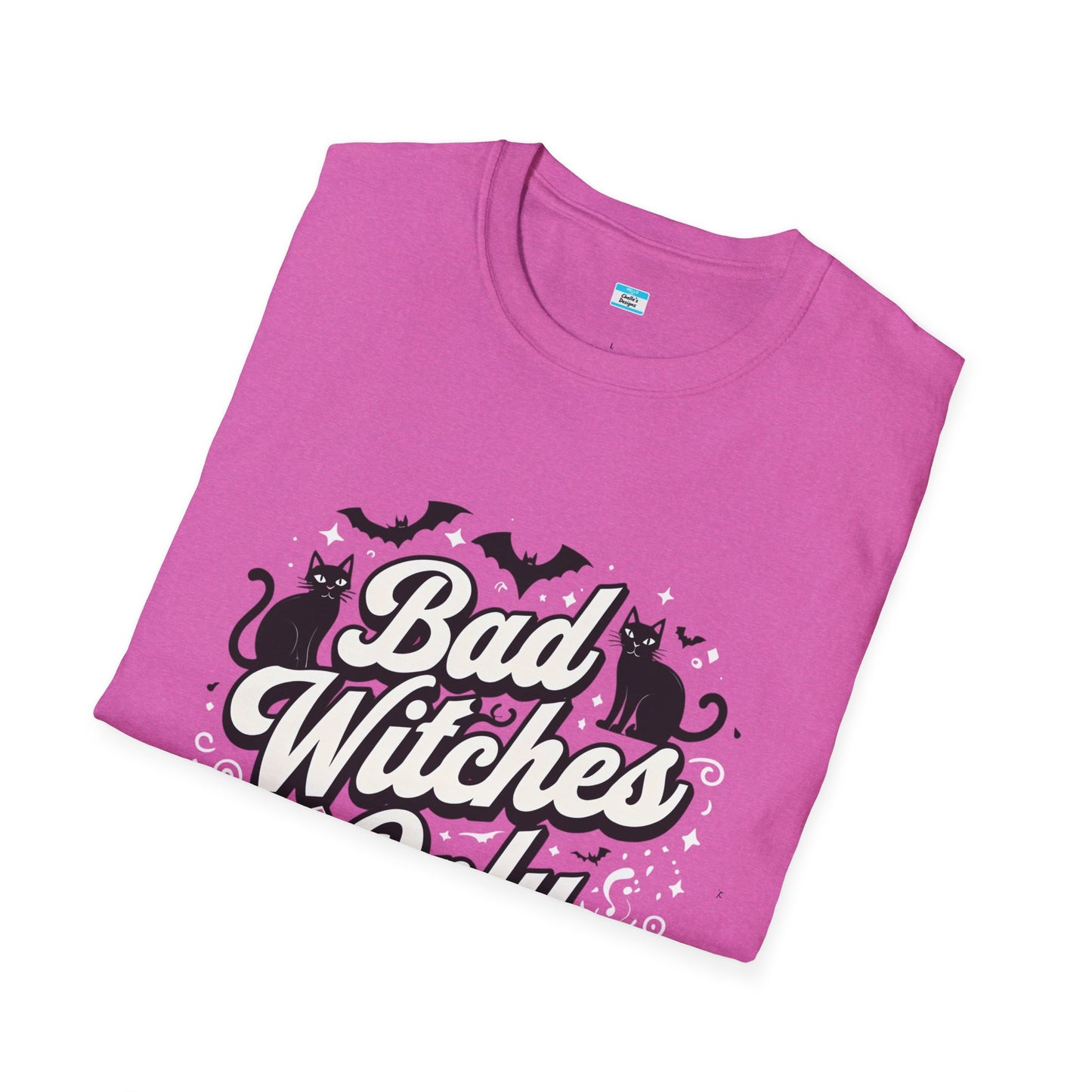 Bad Witches Only T-Shirt – Cute Pink Halloween Witch Graphic Tee