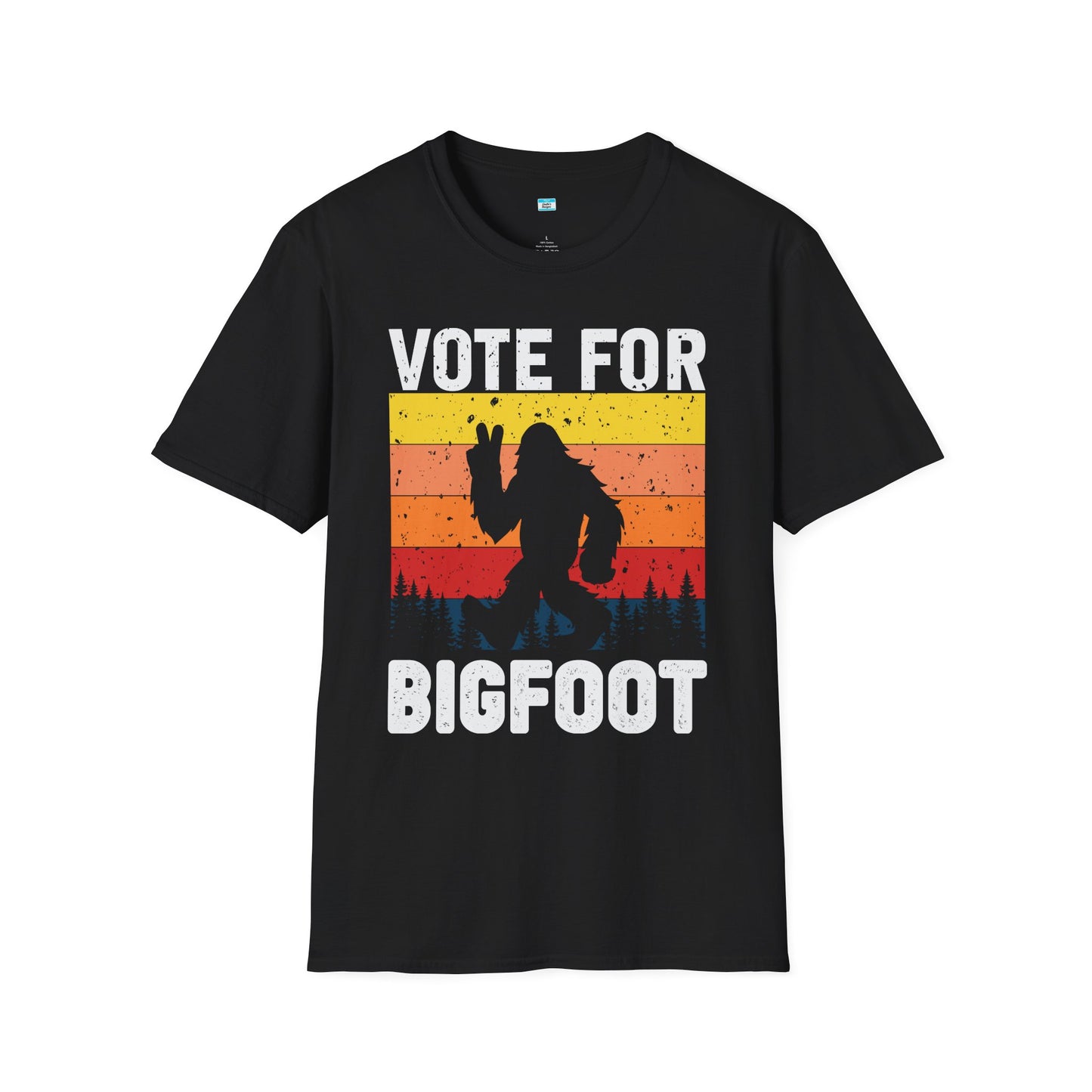 Vote for Bigfoot T-Shirt β Funny Retro Sasquatch Election Humor Tee