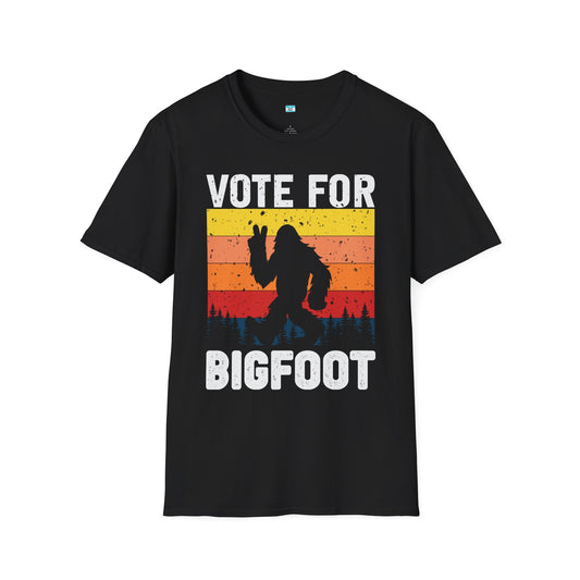Vote for Bigfoot T-Shirt – Funny Retro Sasquatch Election Humor Tee