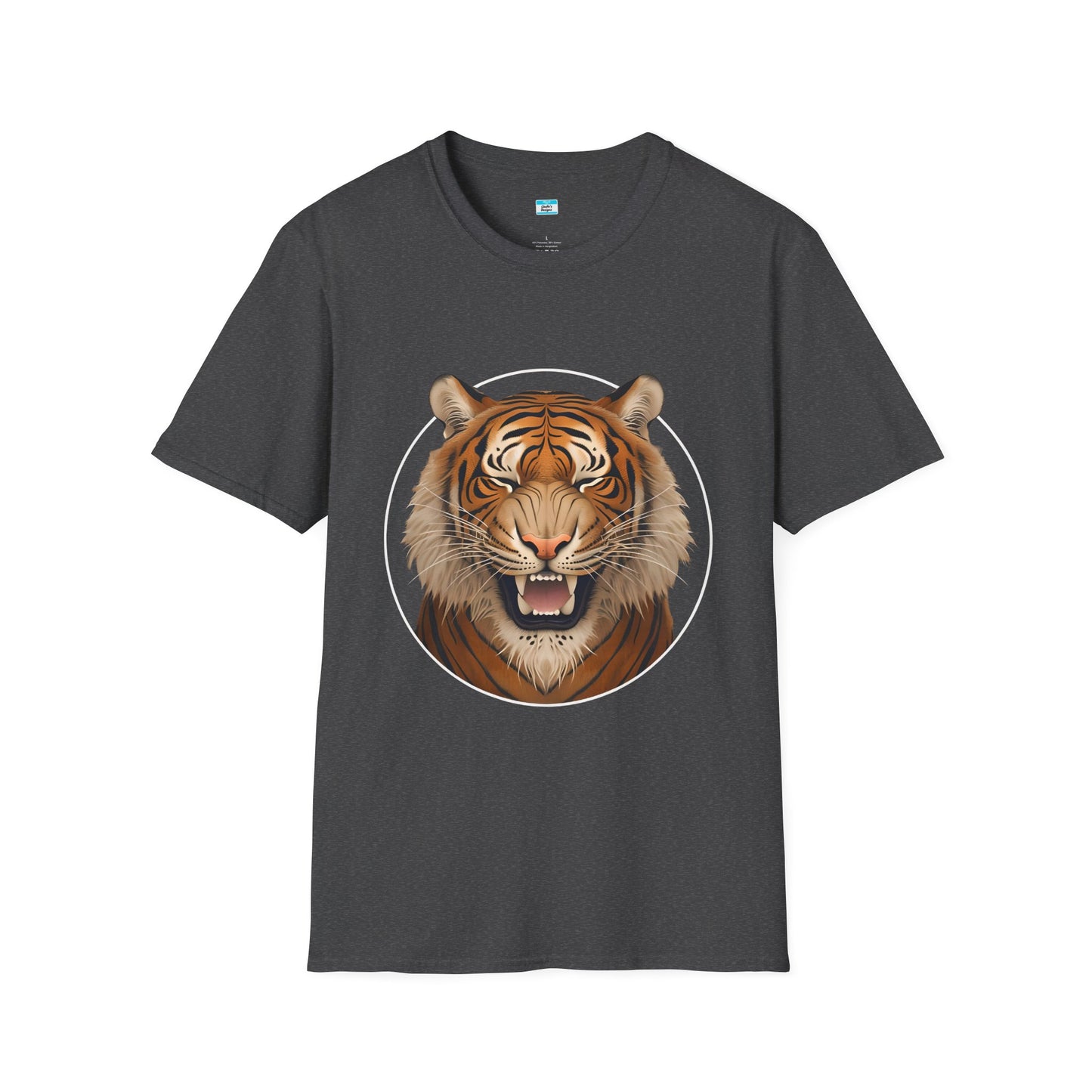 Roaring Tiger Face Graphic T-Shirt – Bold Wild Jungle Animal Tee for Men & Women