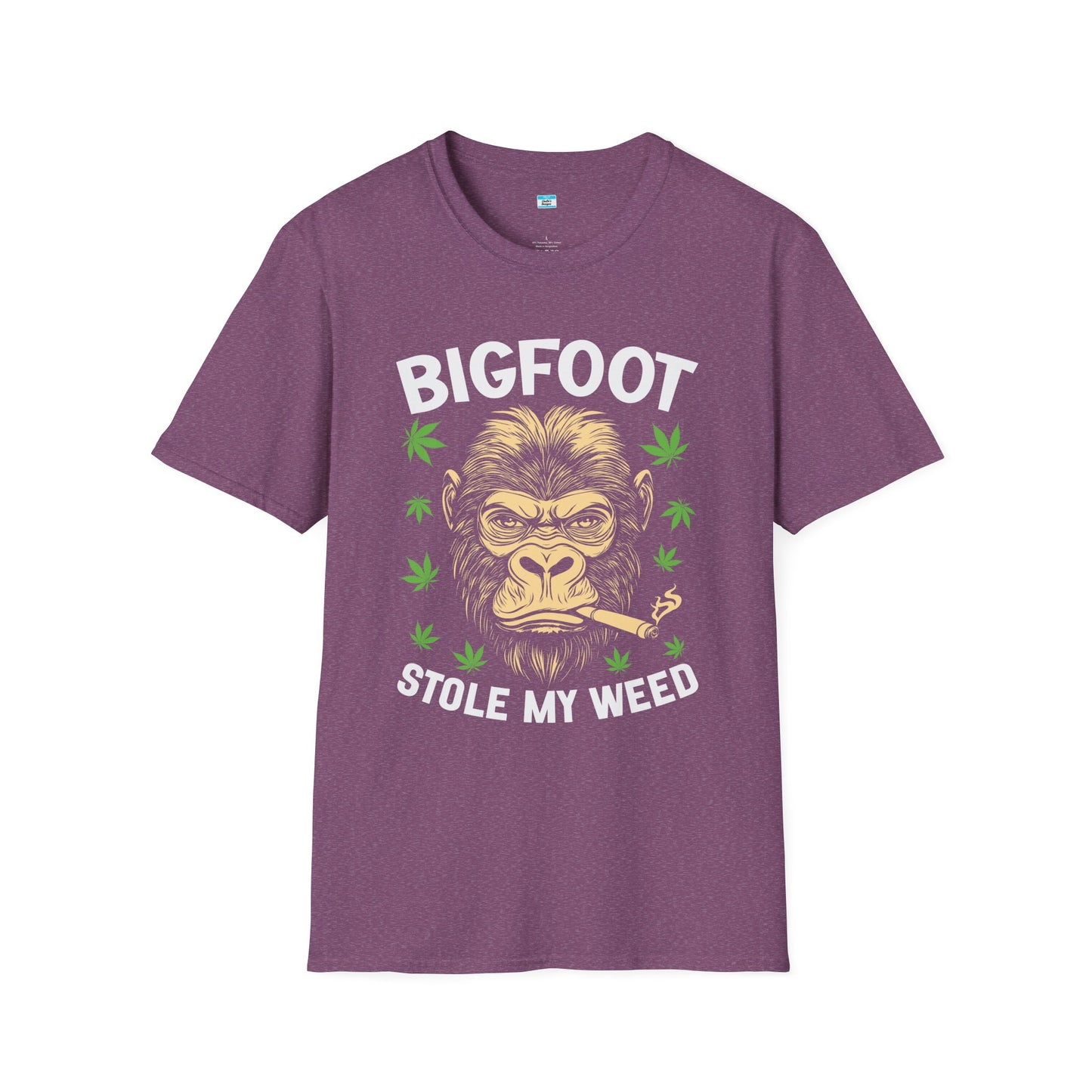 Bigfoot Stole My Weed T-Shirt, Funny 420 Sasquatch Humor Tee