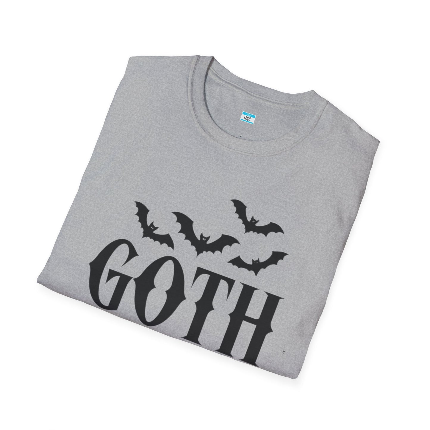 Goth Mama T-Shirt β Moon Phase & Bat Graphic Tee for Spooky Moms