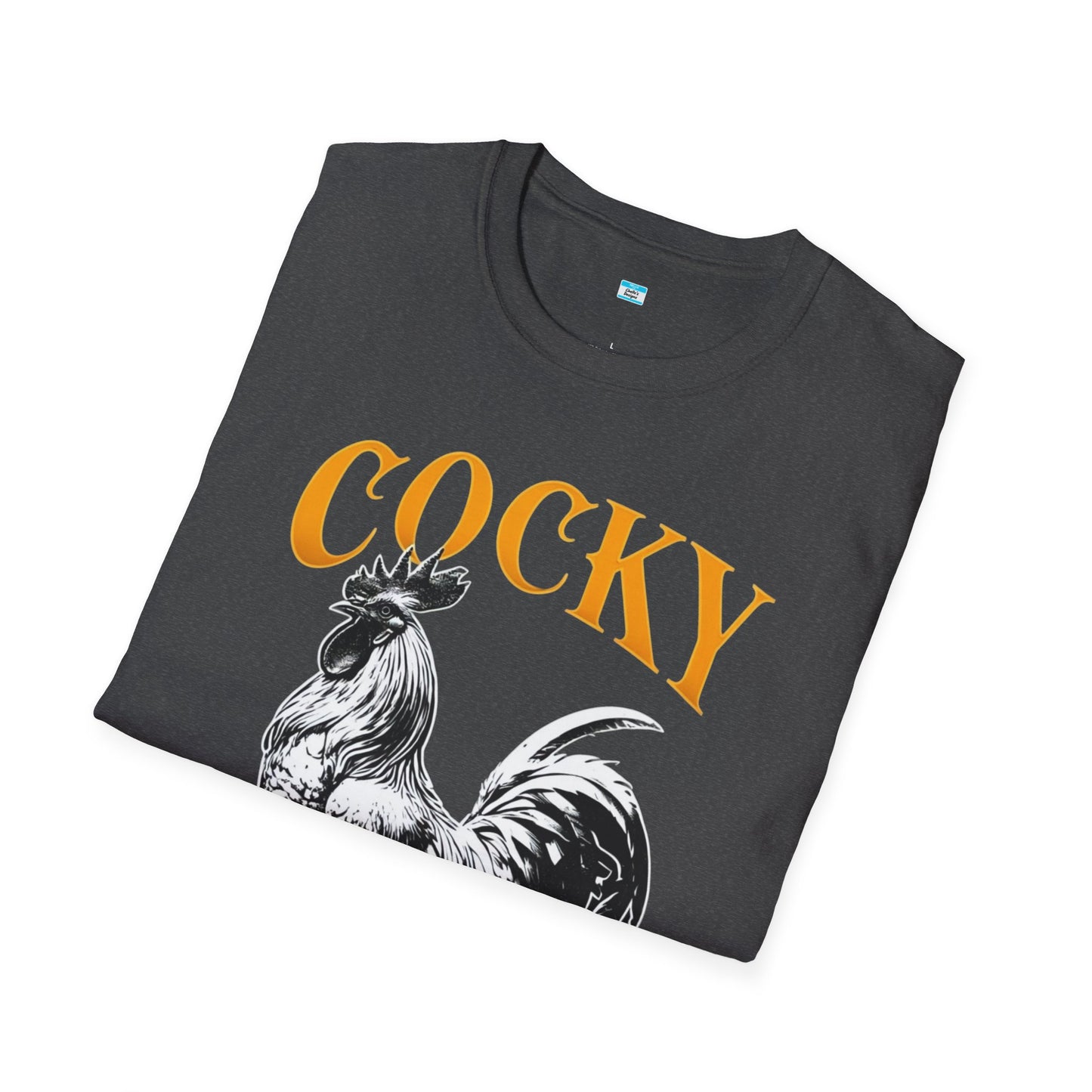 Cocky Rooster T-Shirt – Funny Farm Animal Graphic Tee, Bold Chicken Humor Shirt