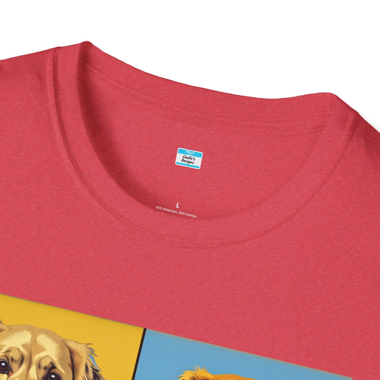 Pop Art Dog T-Shirt – Colorful Golden Retriever Graphic Tee for Dog Lovers