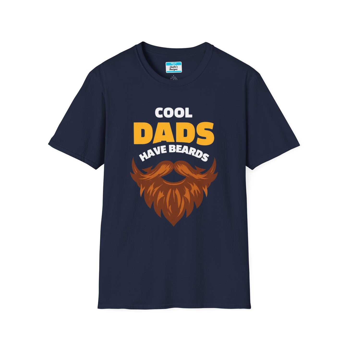 Cool Dads Have Brown Beards T-Shirt | Funny Father’s Day Gift Beard Graphic Tee