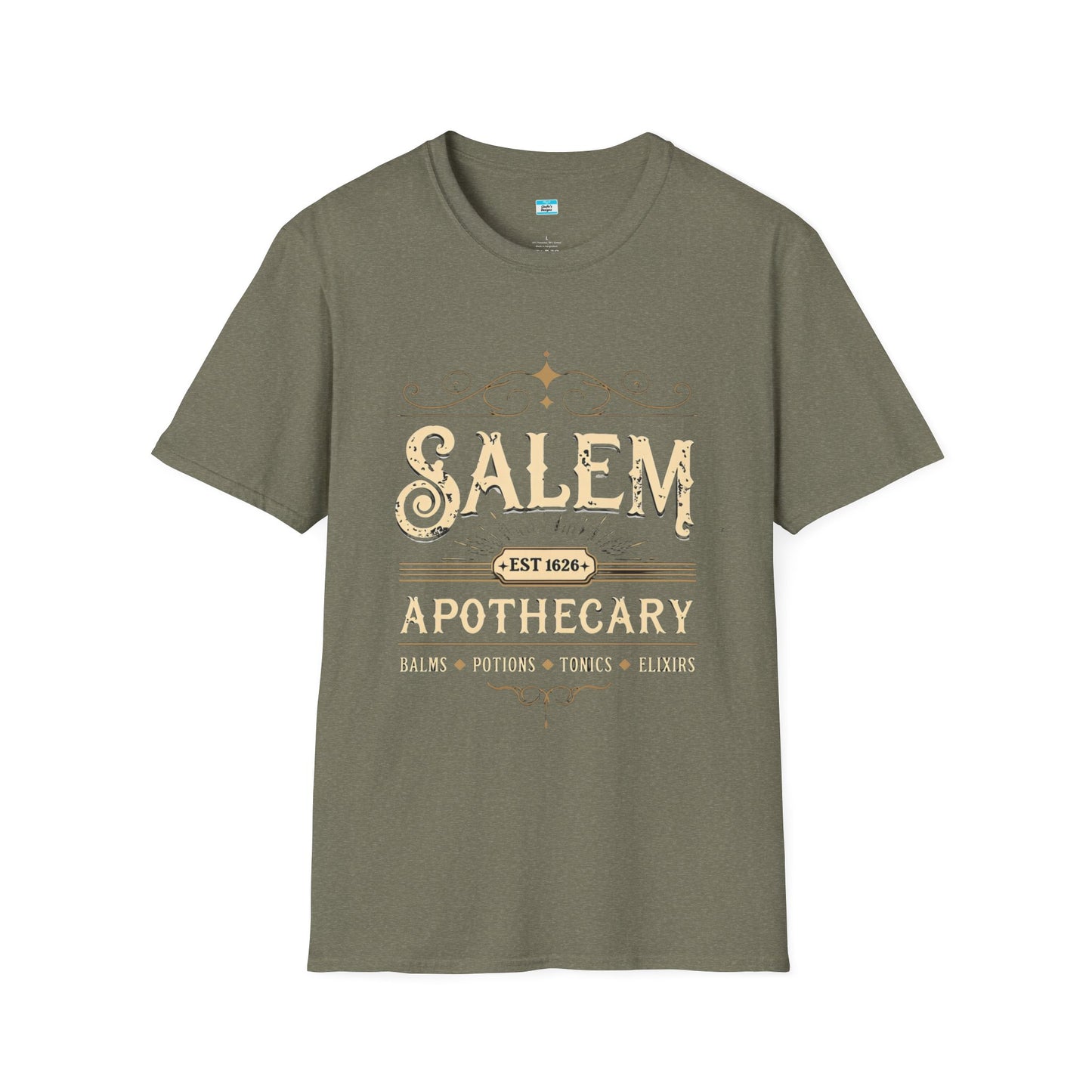 Salem Apothecary T-Shirt β Vintage Witchy Halloween Tee | Potions, Elixirs & Magic Design