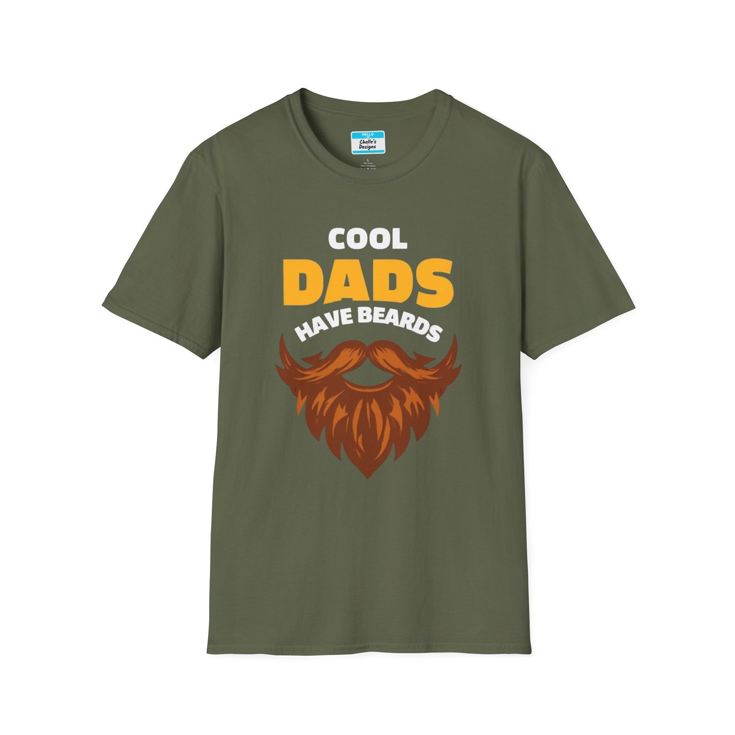 Cool Dads Have Brown Beards T-Shirt | Funny Father’s Day Gift Beard Graphic Tee