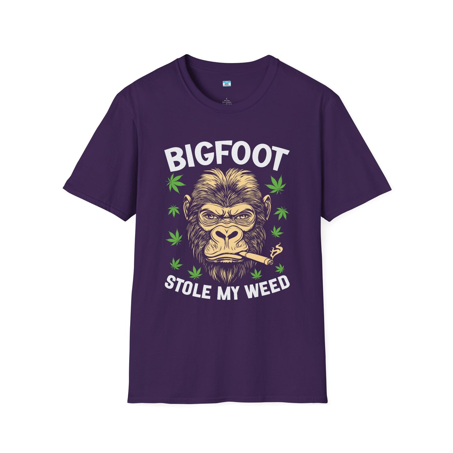 Bigfoot Stole My Weed T-Shirt, Funny 420 Sasquatch Humor Tee