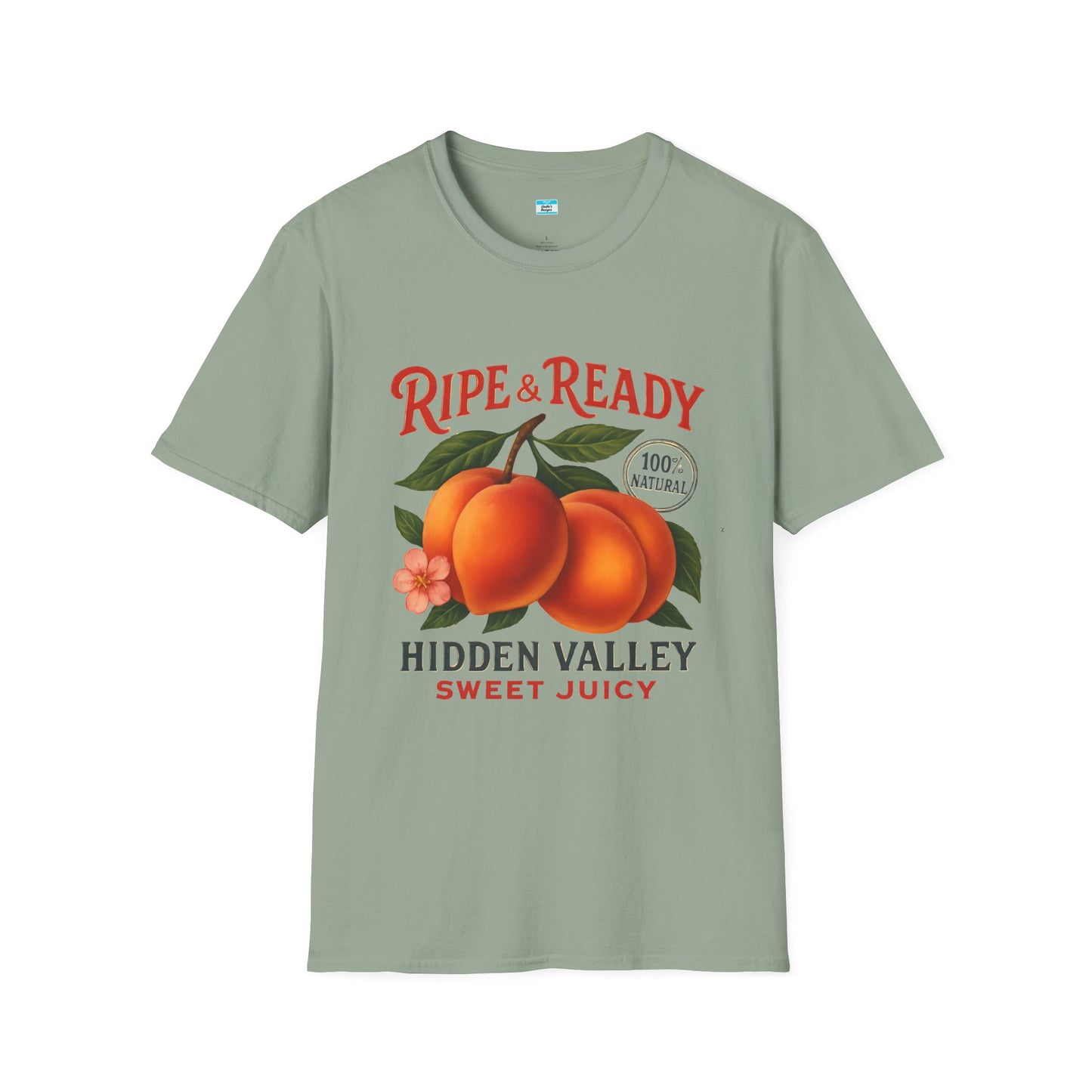 Ripe & Ready Peach T-Shirt β Hidden Valley Sweet Juicy Vintage Fruit Tee