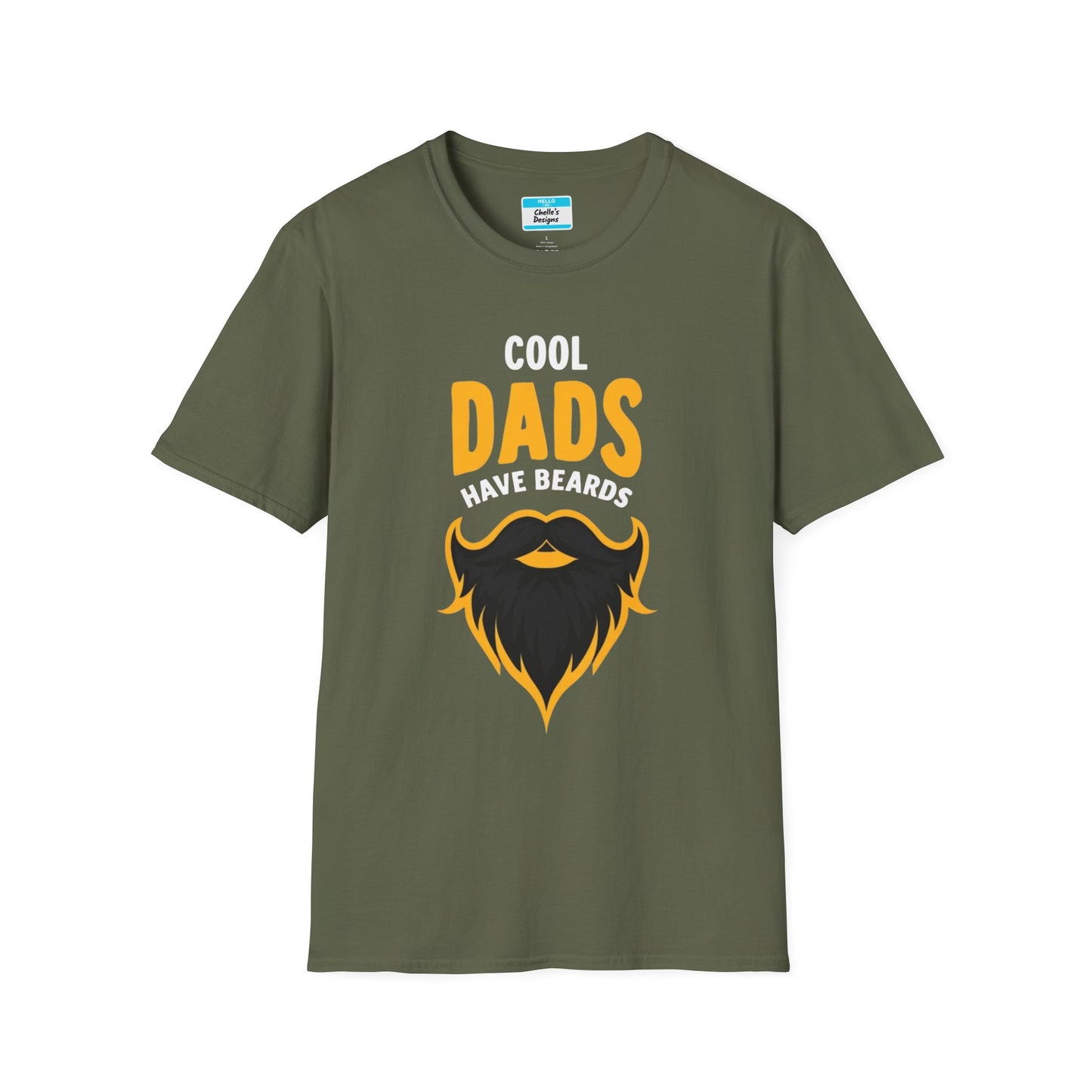 Cool Dads Have Black Beards T-Shirt | Funny Father’s Day Gift Beard Graphic Tee