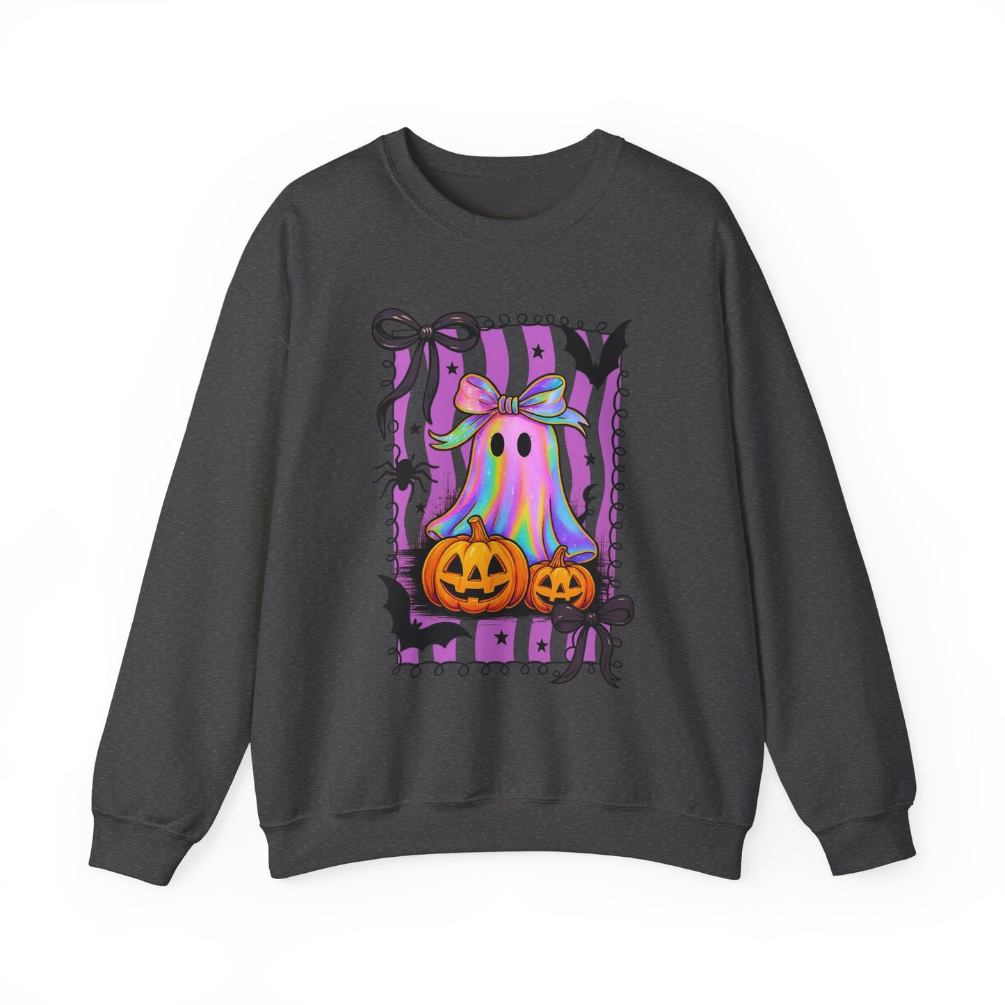 Pastel Ghost Halloween Sweatshirt | Kawaii Spooky Cute Oversized Crewneck with Pumpkins