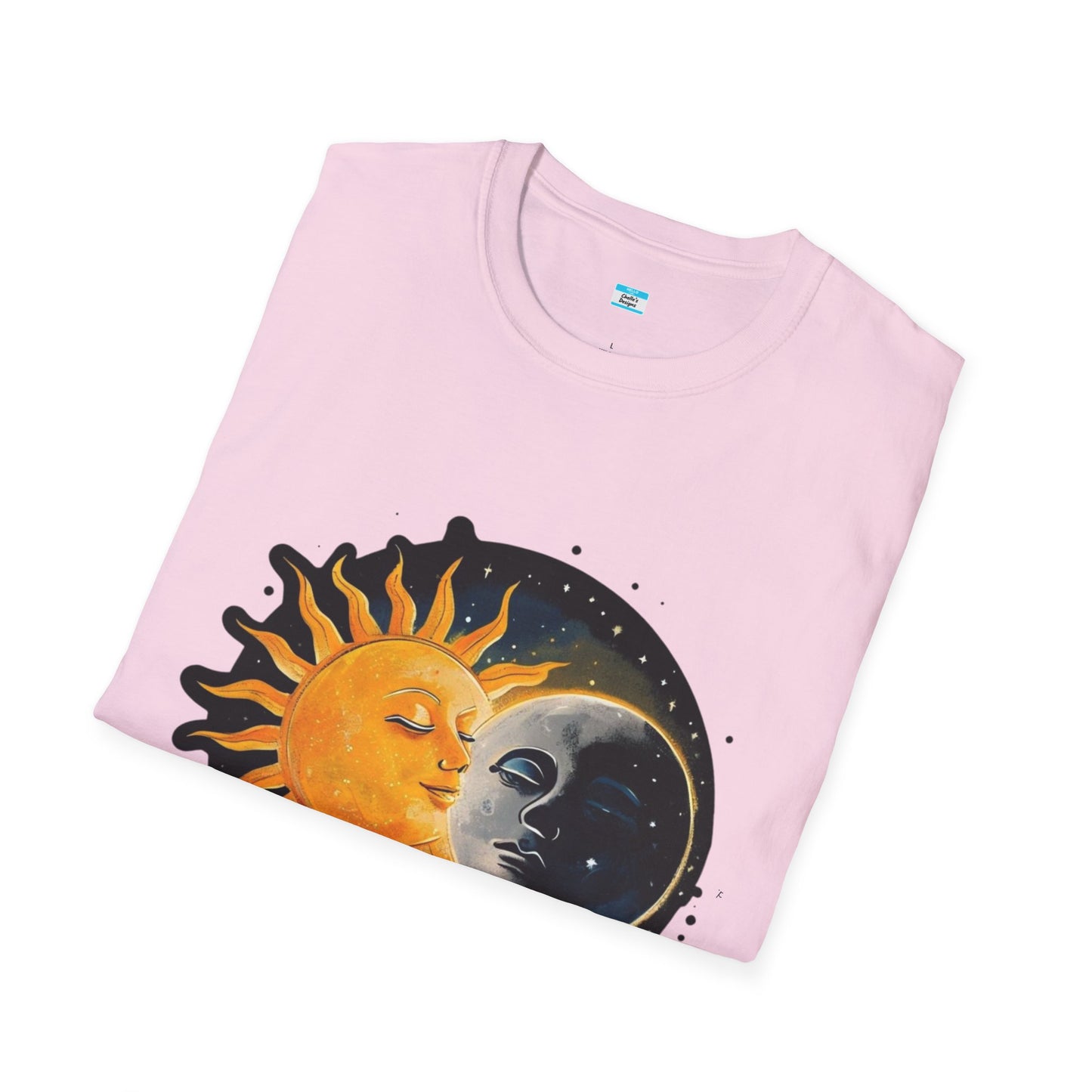 Lunar Kiss T-Shirt β Romantic Sun and Moon Celestial Graphic Tee