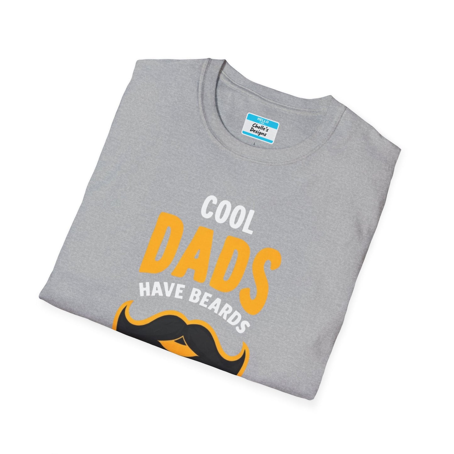 Cool Dads Have Black Beards T-Shirt | Funny Father’s Day Gift Beard Graphic Tee