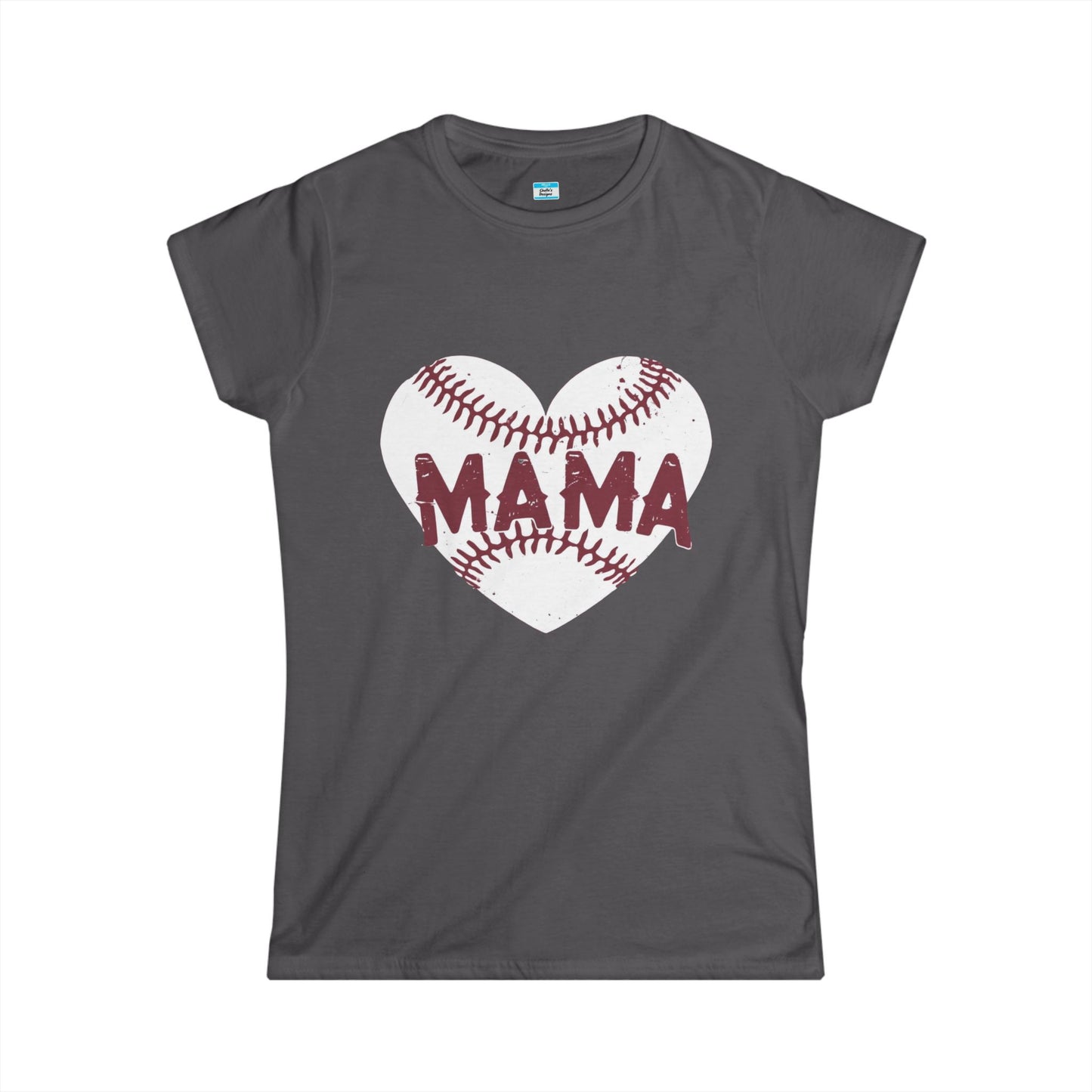 Baseball Mama T-Shirt β Heart Baseball Sports Mom Tee