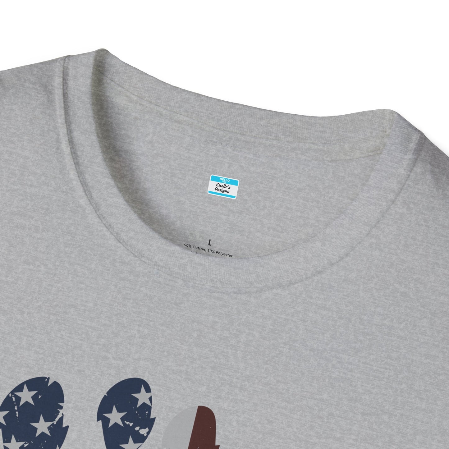Patriotic Bigfoot Footprint T-Shirt, American Flag Sasquatch USA Tee