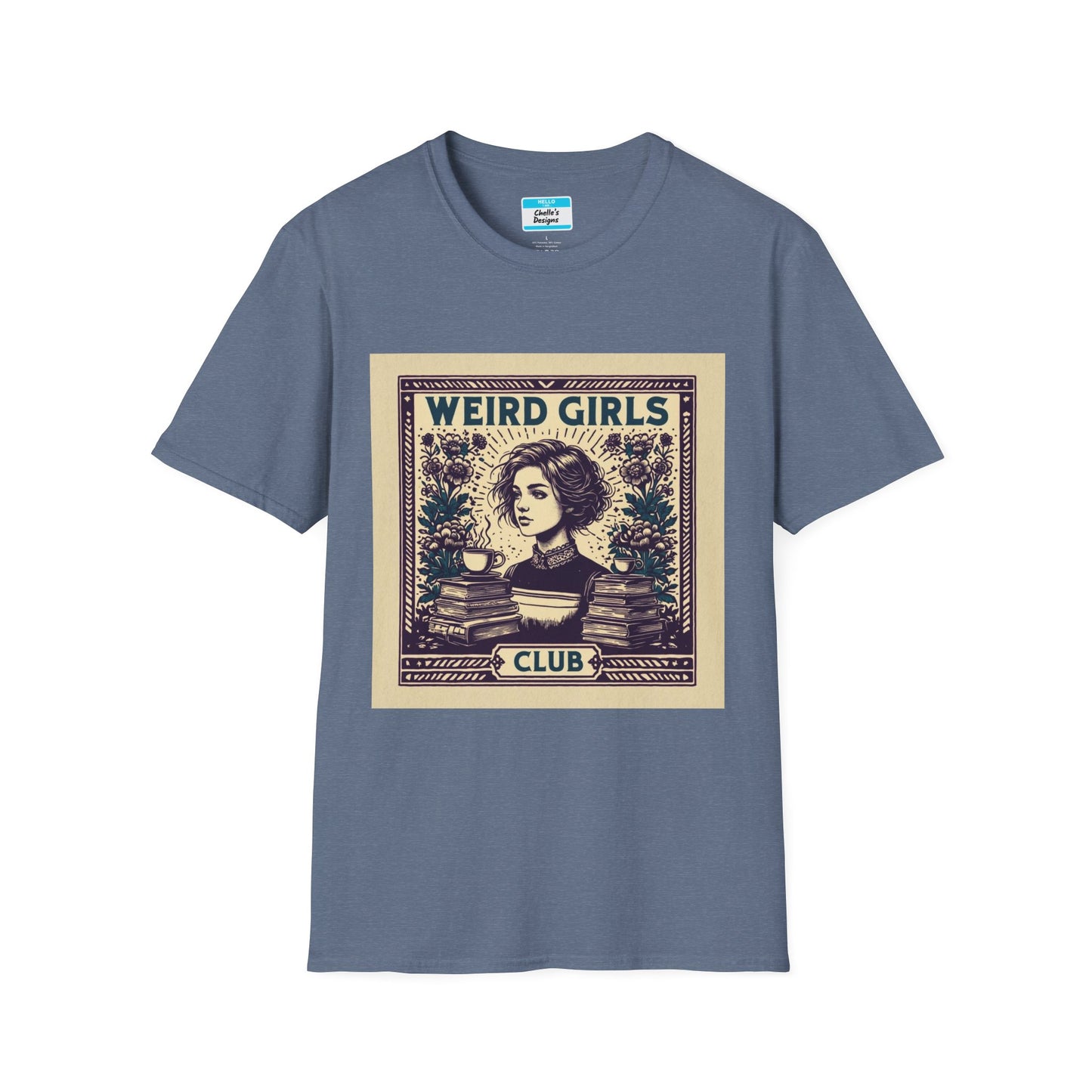 Weird Girls Club T-Shirt | Aesthetic Vintage Book Lover Graphic Tee for Women