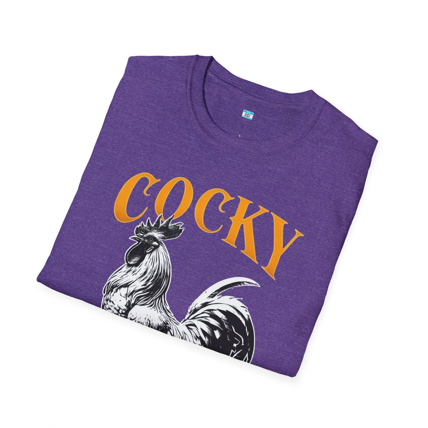 Cocky Rooster T-Shirt – Funny Farm Animal Graphic Tee, Bold Chicken Humor Shirt