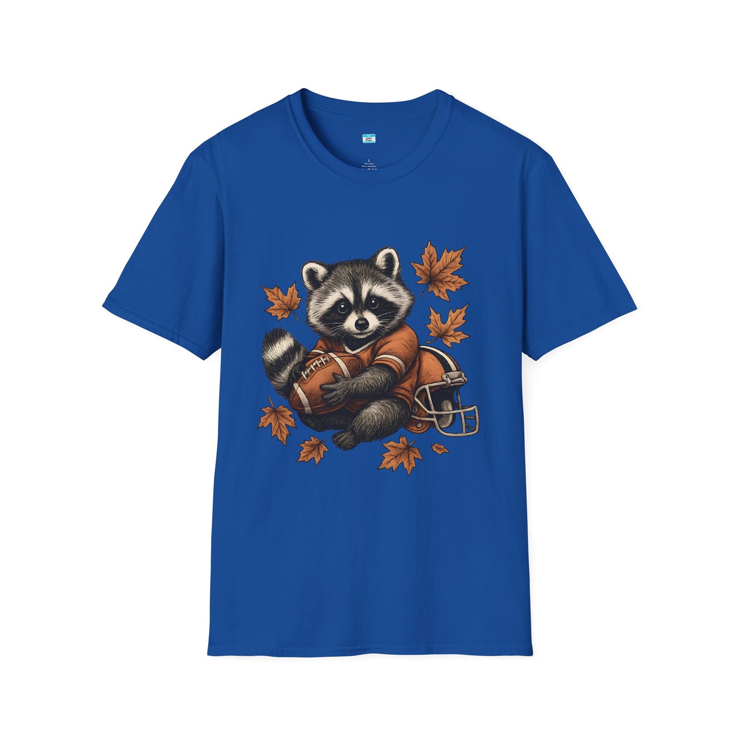 Raccoon Football T-Shirt – Cute Fall Animal Graphic Tee, Autumn Sports Shirt