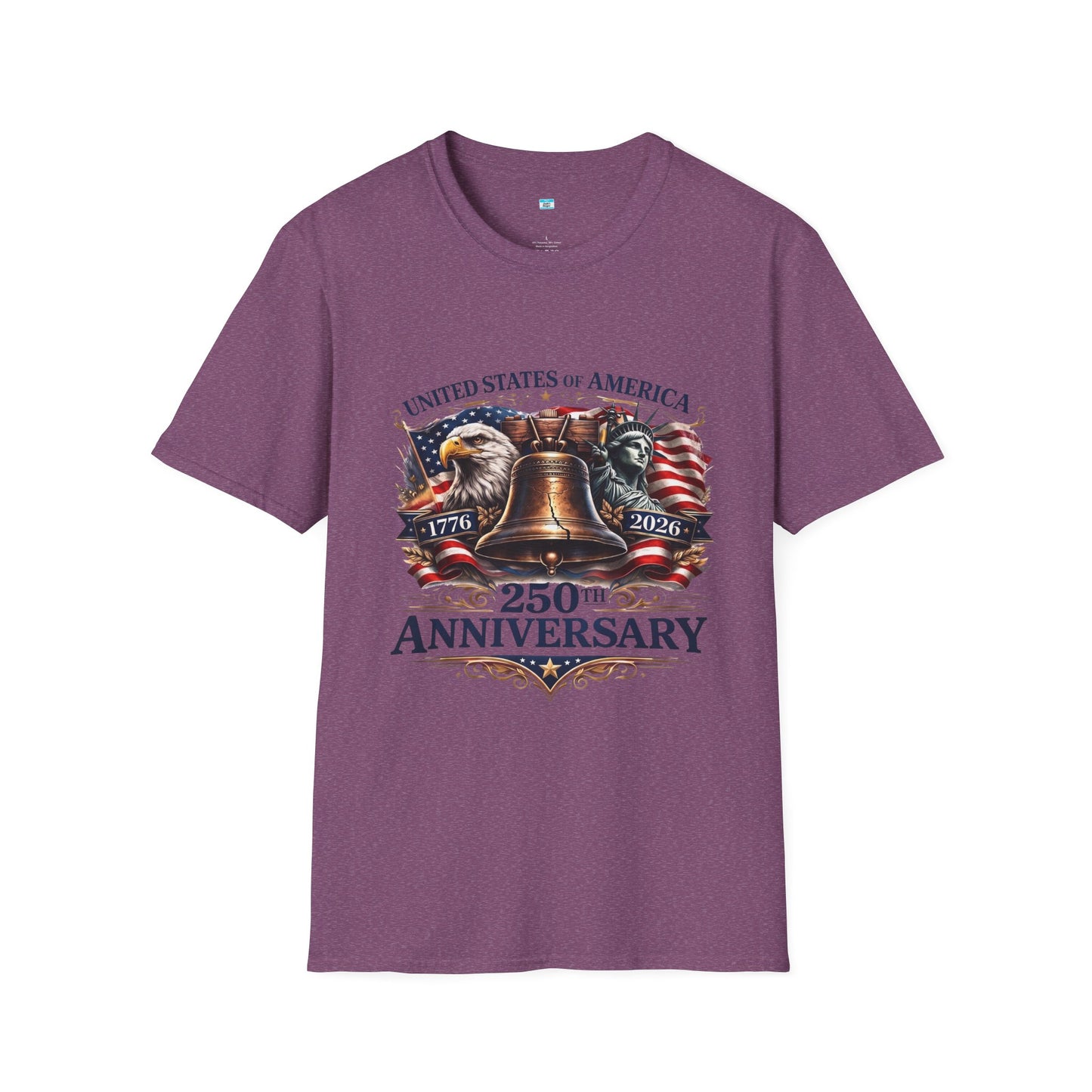America 250 Anniversary Shirt 1776-2026 | Liberty Bell Patriotic USA Graphic Tee