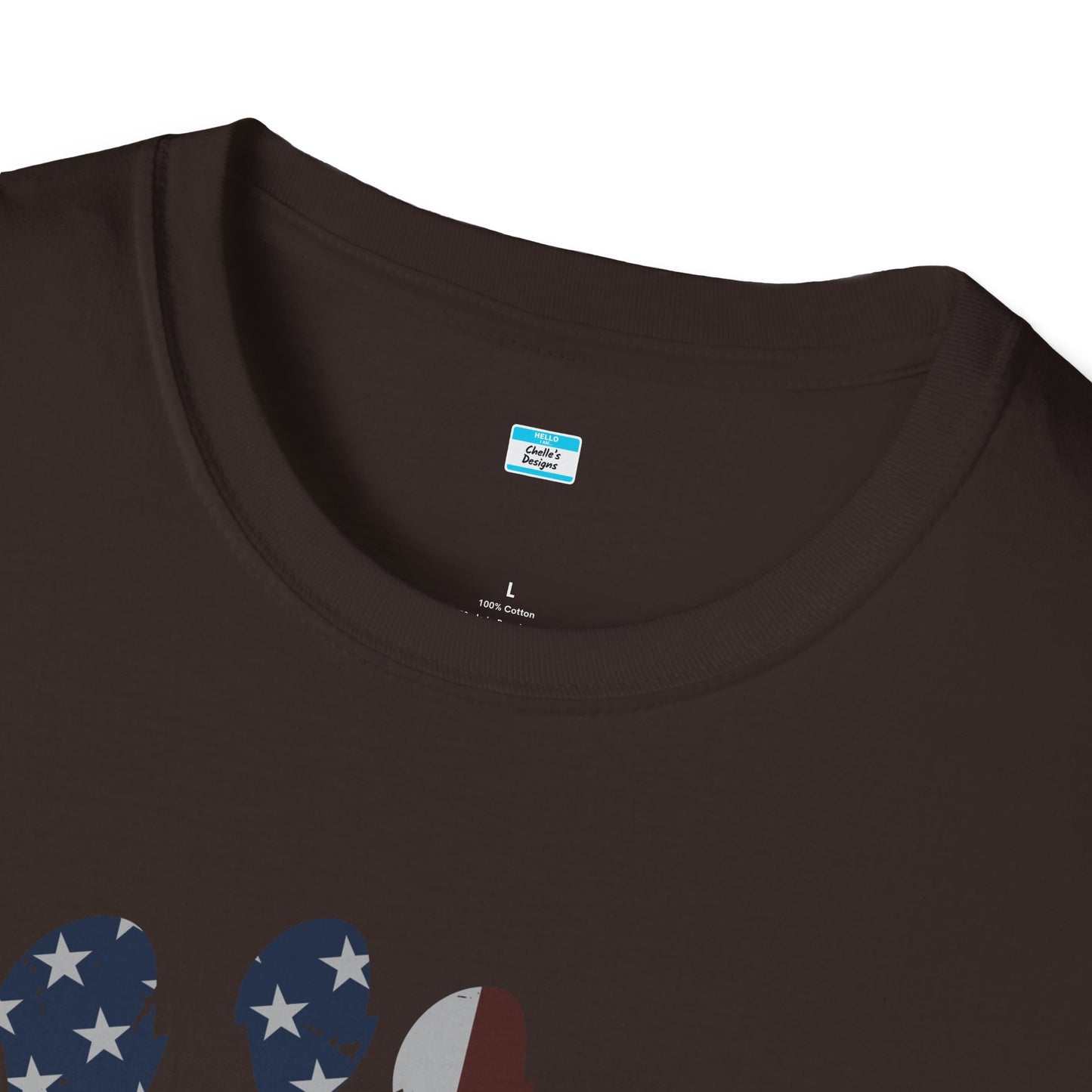 Patriotic Bigfoot Footprint T-Shirt, American Flag Sasquatch USA Tee