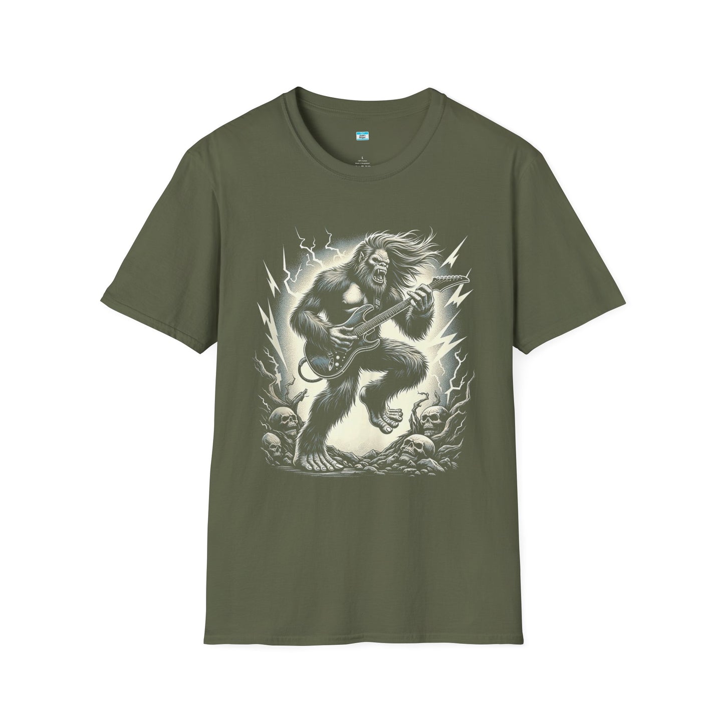 Metal Bigfoot T-Shirt β Funny Sasquatch Playing Guitar Rock Tee