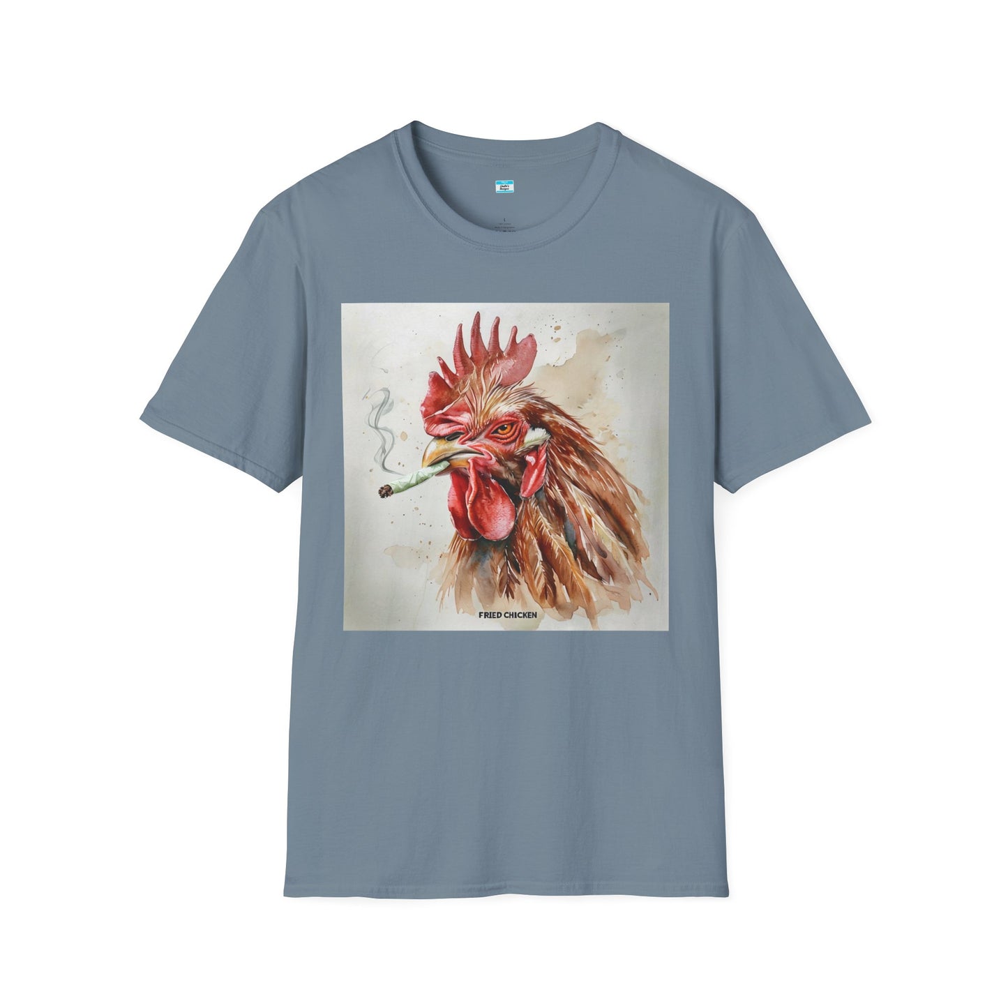 Funny Smoking Rooster T-Shirt – Fried Chicken Graphic Tee, Farm Animal Humor Shirt, Cannabis, Hemp Humor