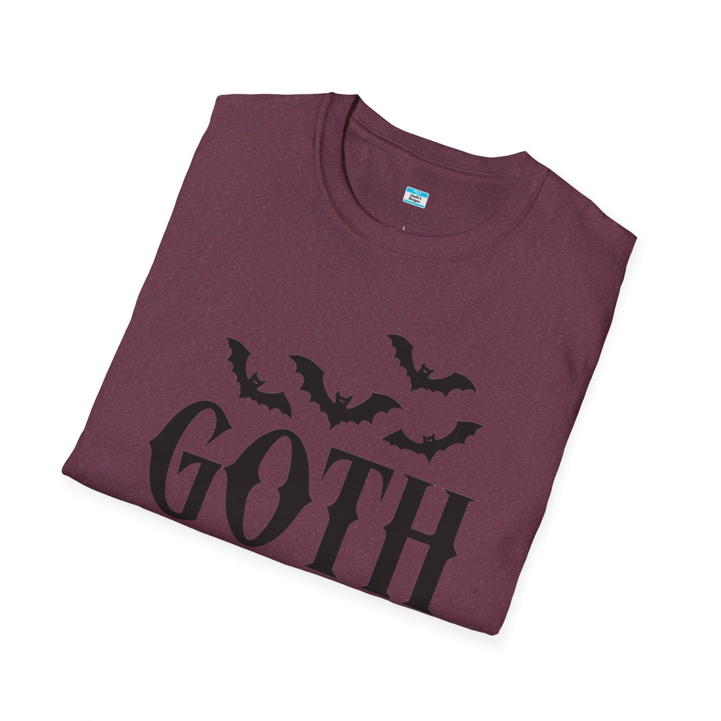 Goth Mama T-Shirt β Moon Phase & Bat Graphic Tee for Spooky Moms
