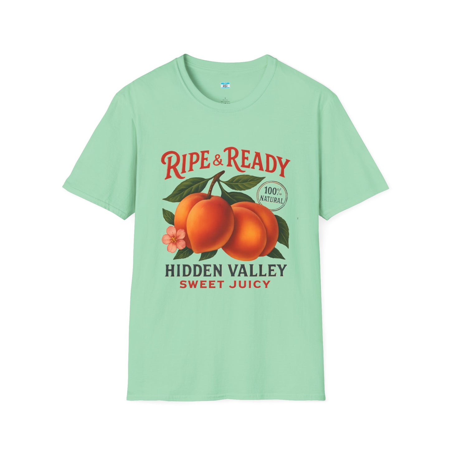Ripe & Ready Peach T-Shirt β Hidden Valley Sweet Juicy Vintage Fruit Tee