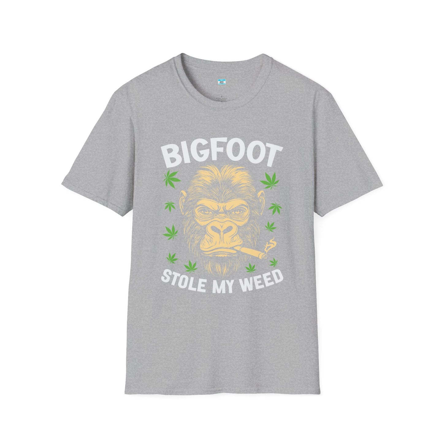 Bigfoot Stole My Weed T-Shirt, Funny 420 Sasquatch Humor Tee