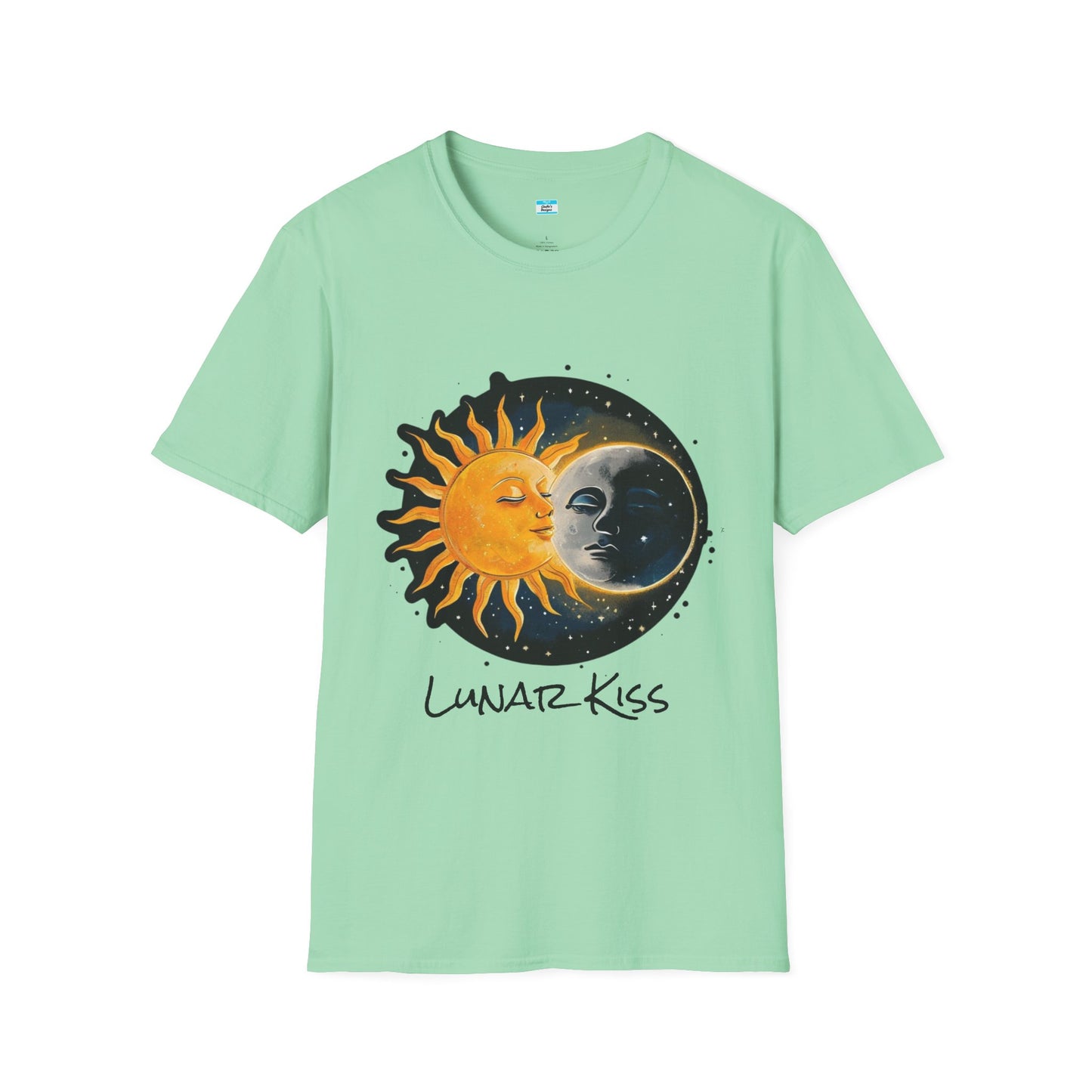Lunar Kiss T-Shirt β Romantic Sun and Moon Celestial Graphic Tee
