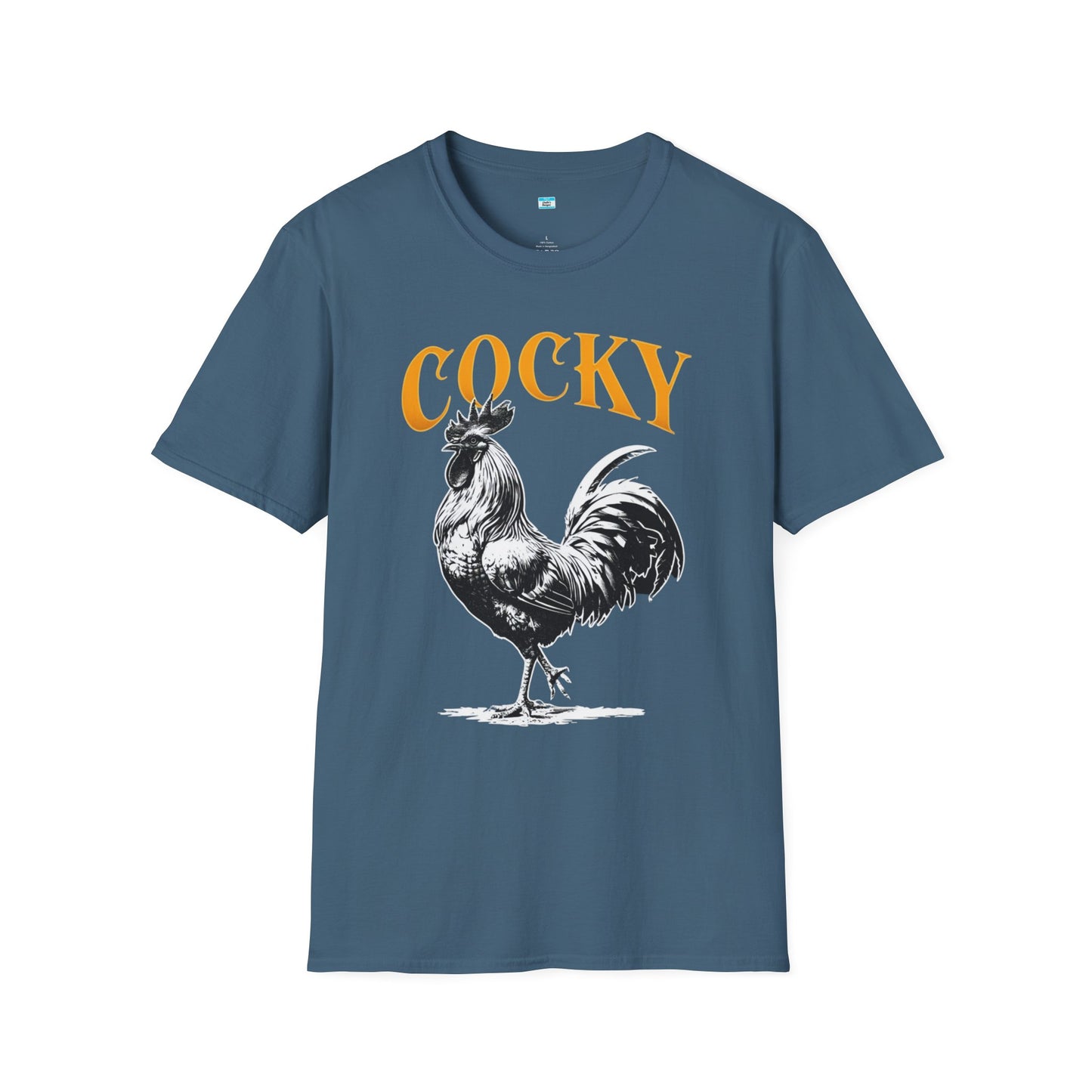Cocky Rooster T-Shirt – Funny Farm Animal Graphic Tee, Bold Chicken Humor Shirt
